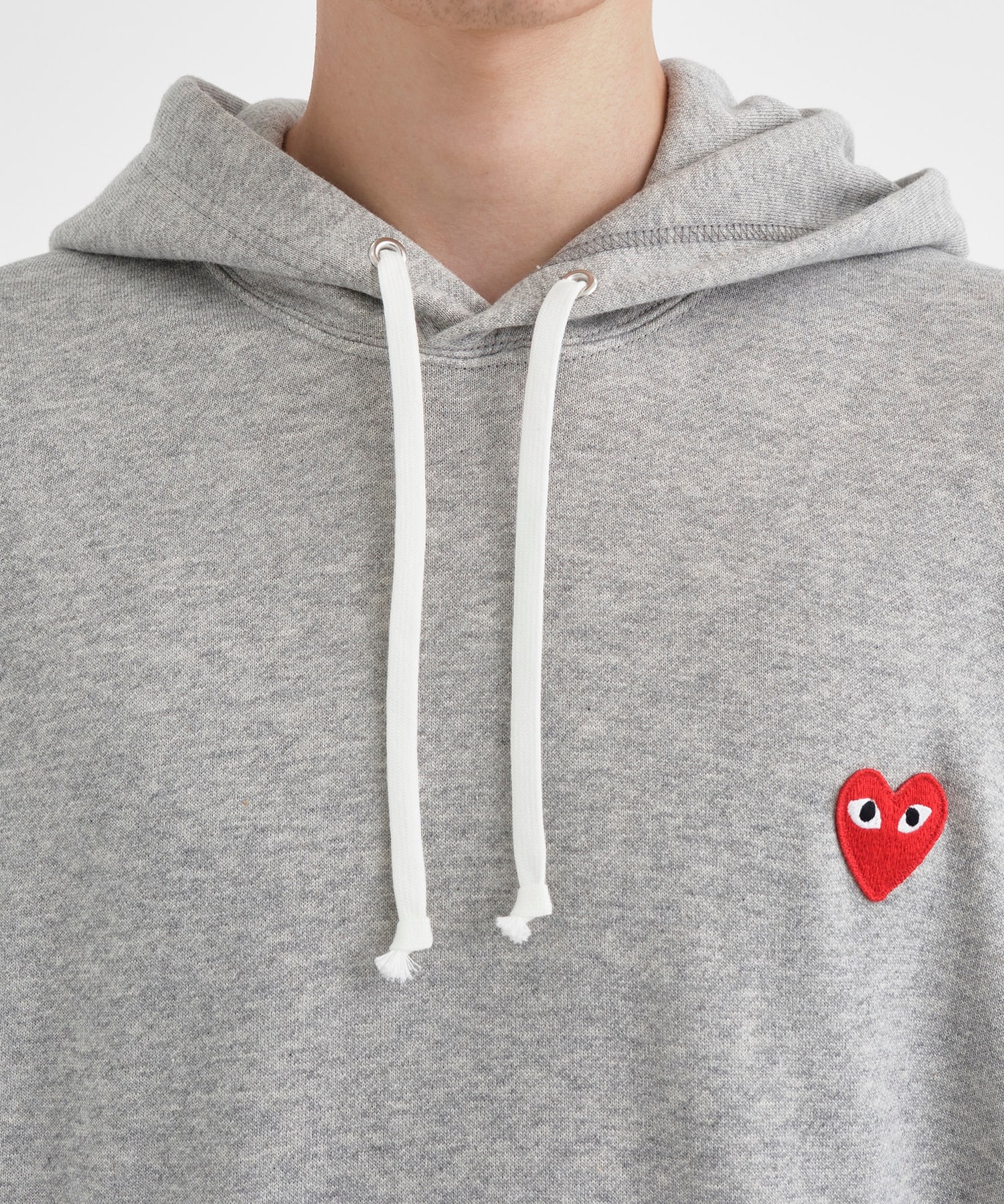 AZ-T170-051 PLAY HOODED SWEATSHIRT RED HEART PLAY COMME des GARCONS