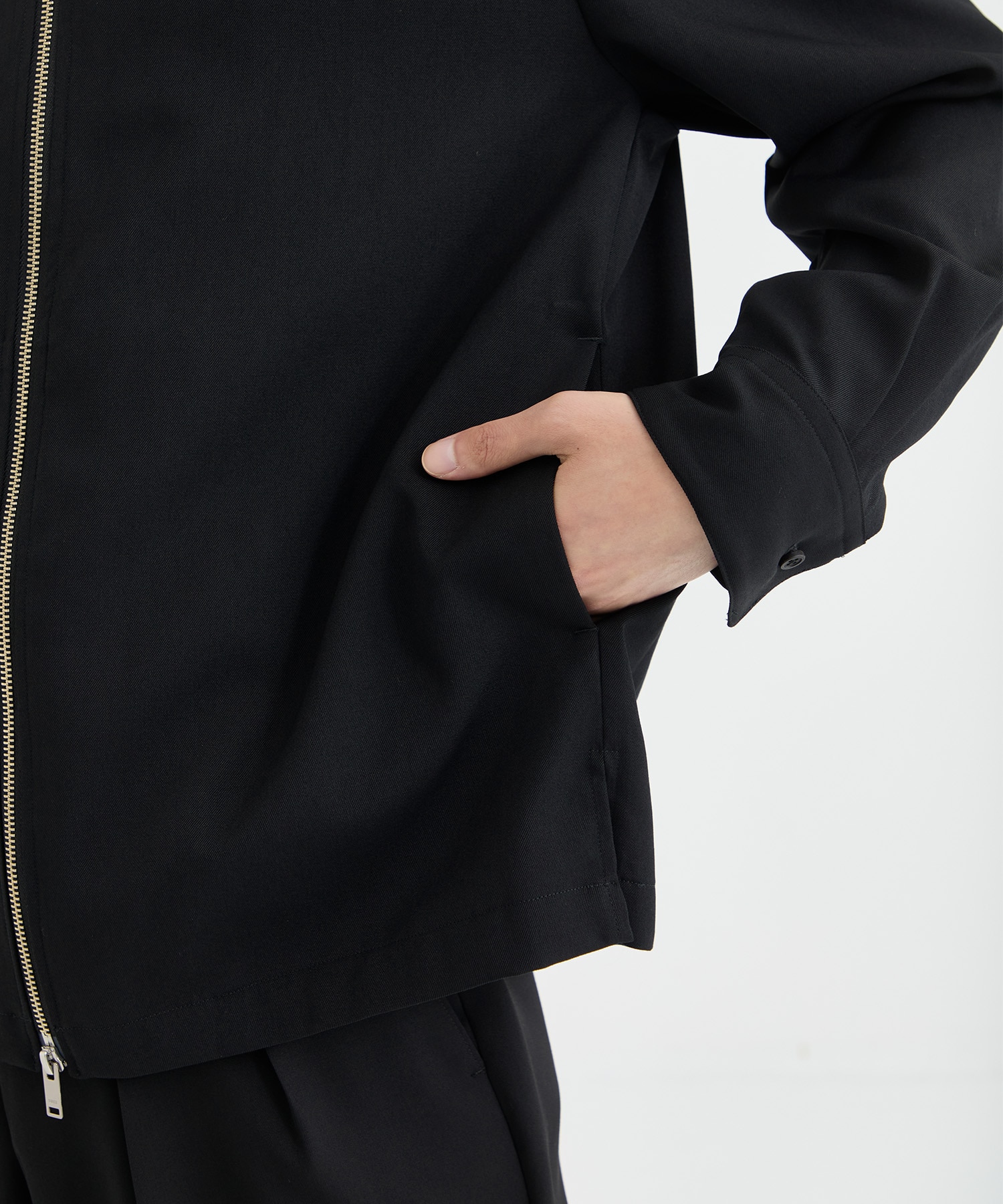 FRONT ZIP SHIRT BLOUSON YOKE