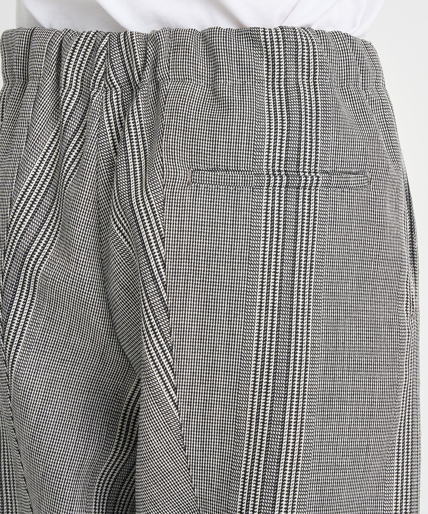 Striped Wool Wide-leg DrawstringTrouser OVERCOAT