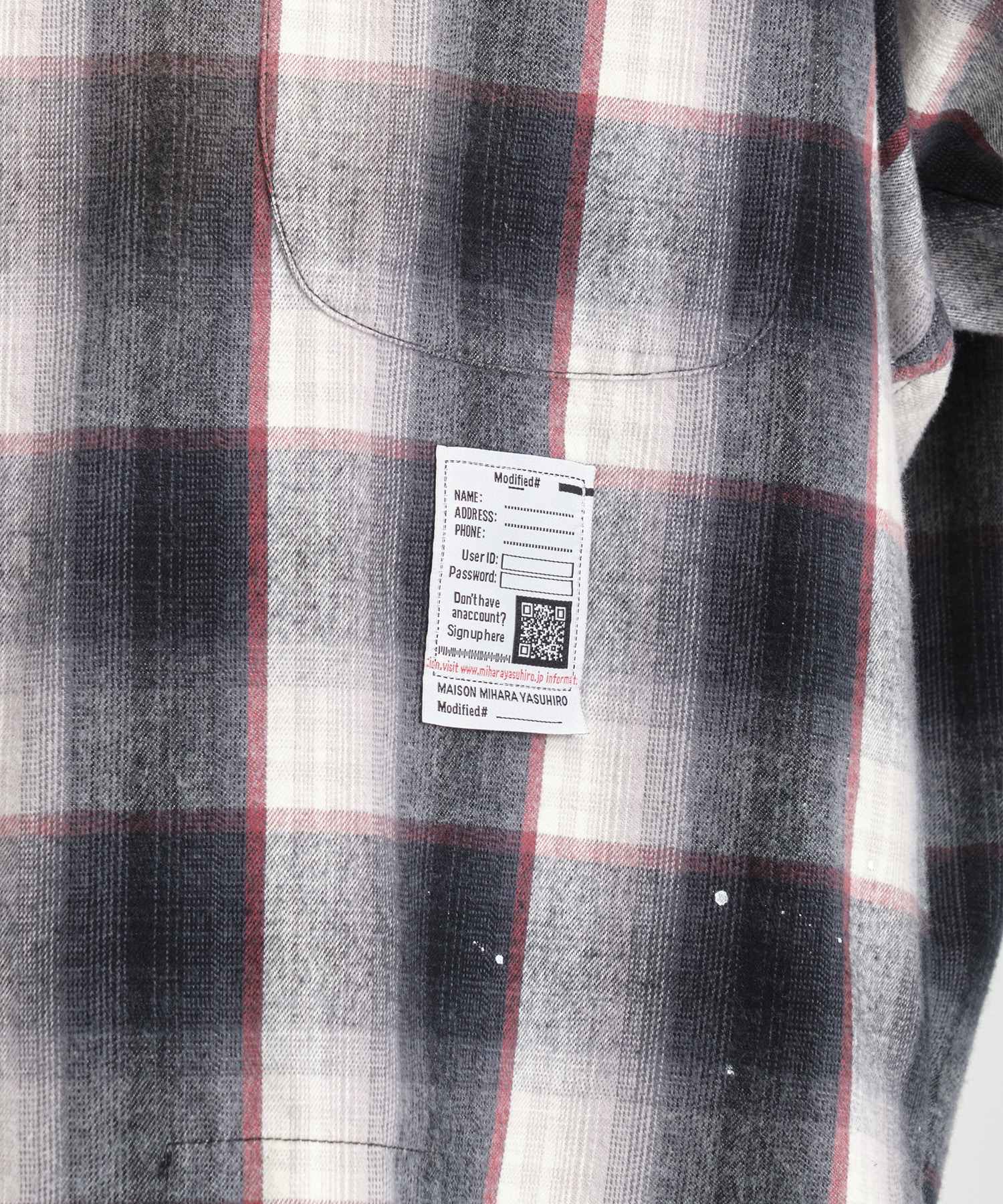 VINTAGE LIKE CHECH L/S SHIRTS Maison MIHARA YASUHIRO