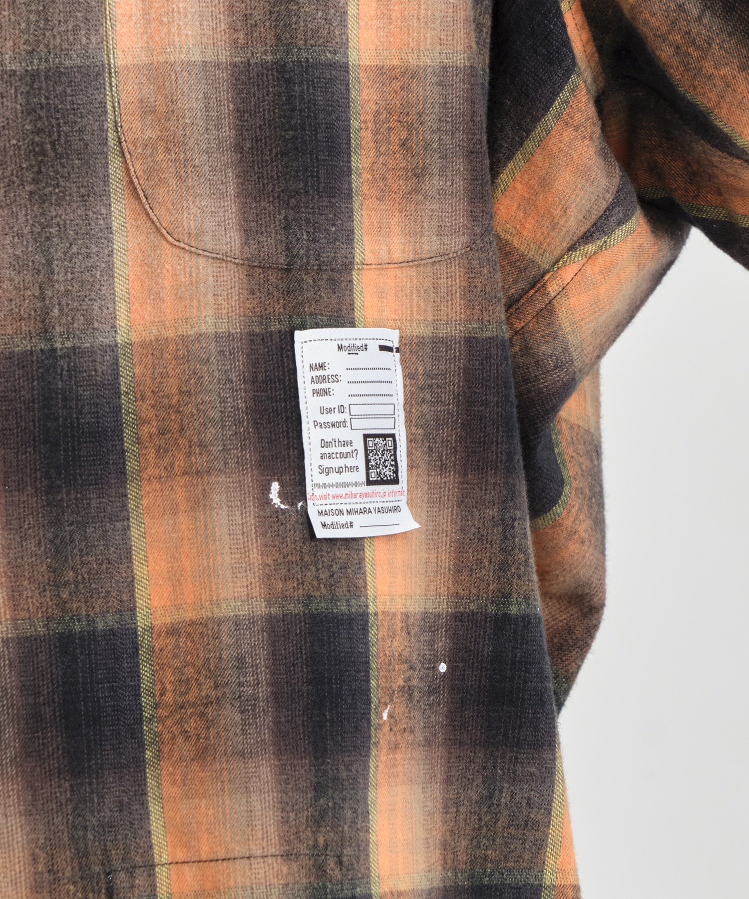 VINTAGE LIKE CHECH L/S SHIRTS Maison MIHARA YASUHIRO