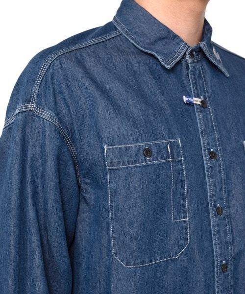 COTTON TENCEL DENIM WORK LS SHIRTS Maison MIHARA YASUHIRO