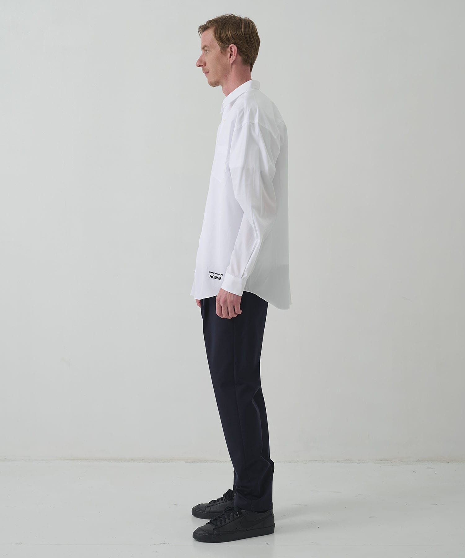 【コムデギャルソンオム】綿ブロード L/S Shirts COMME des GARCONS HOMME