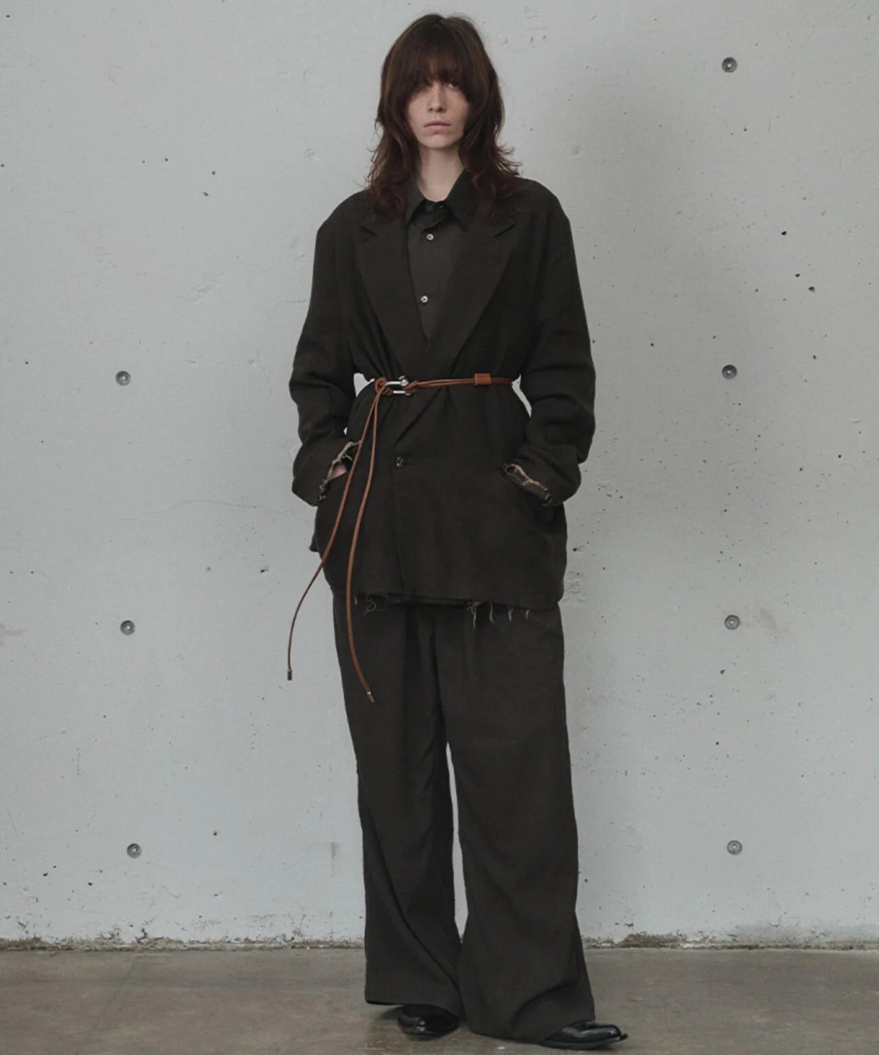 LEATHER ROPE BELT ANCELLM