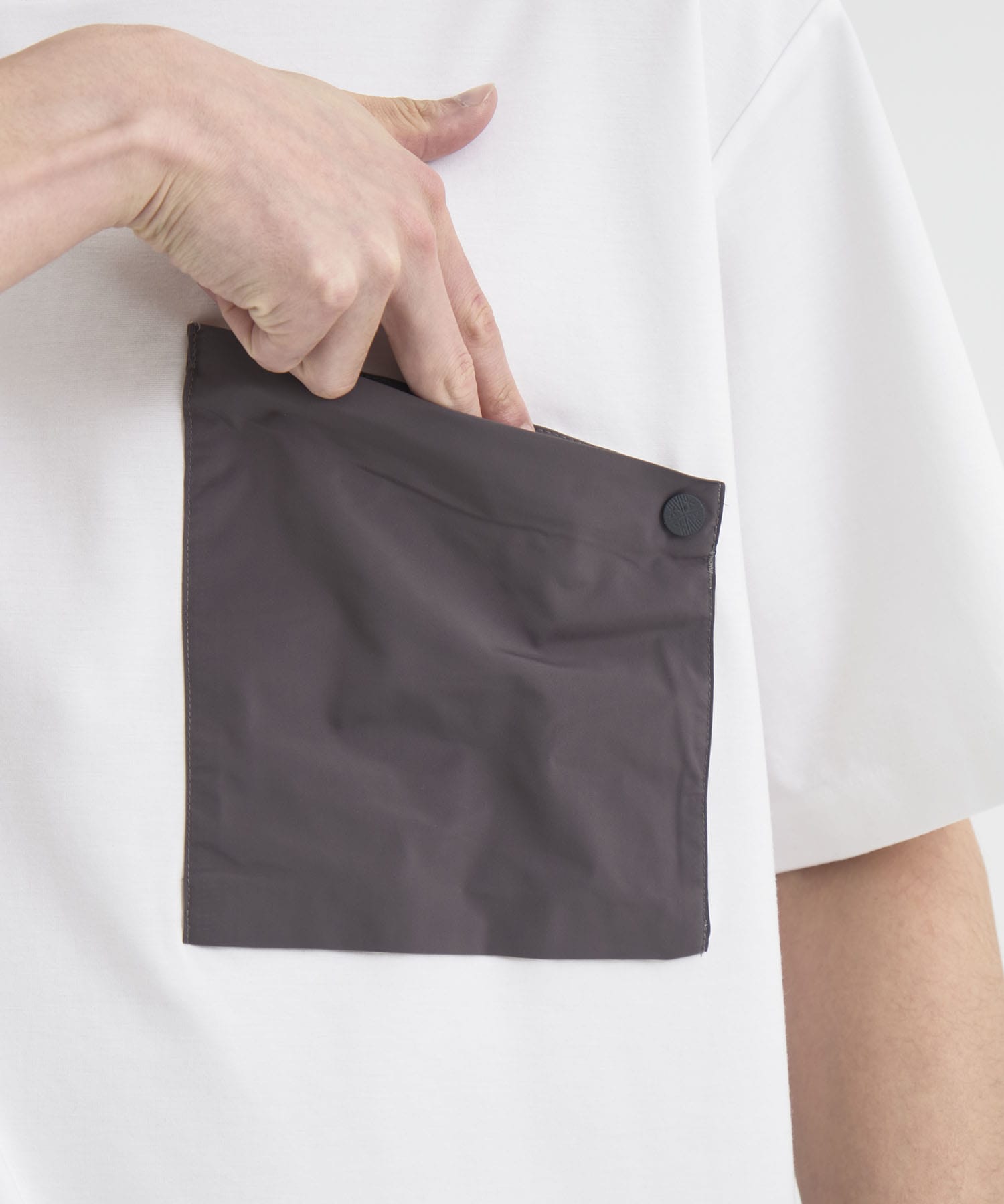 別注 DRAW CORD S/S POCKET TEE White Mountaineering