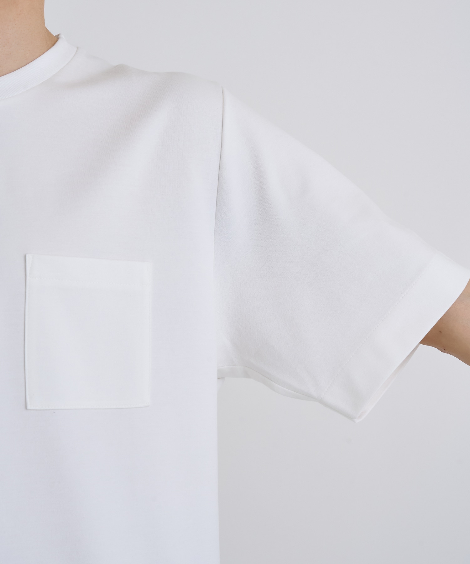 別注 RIB SHORT-SLEEVED POCKET T-SHIRT IRENISA