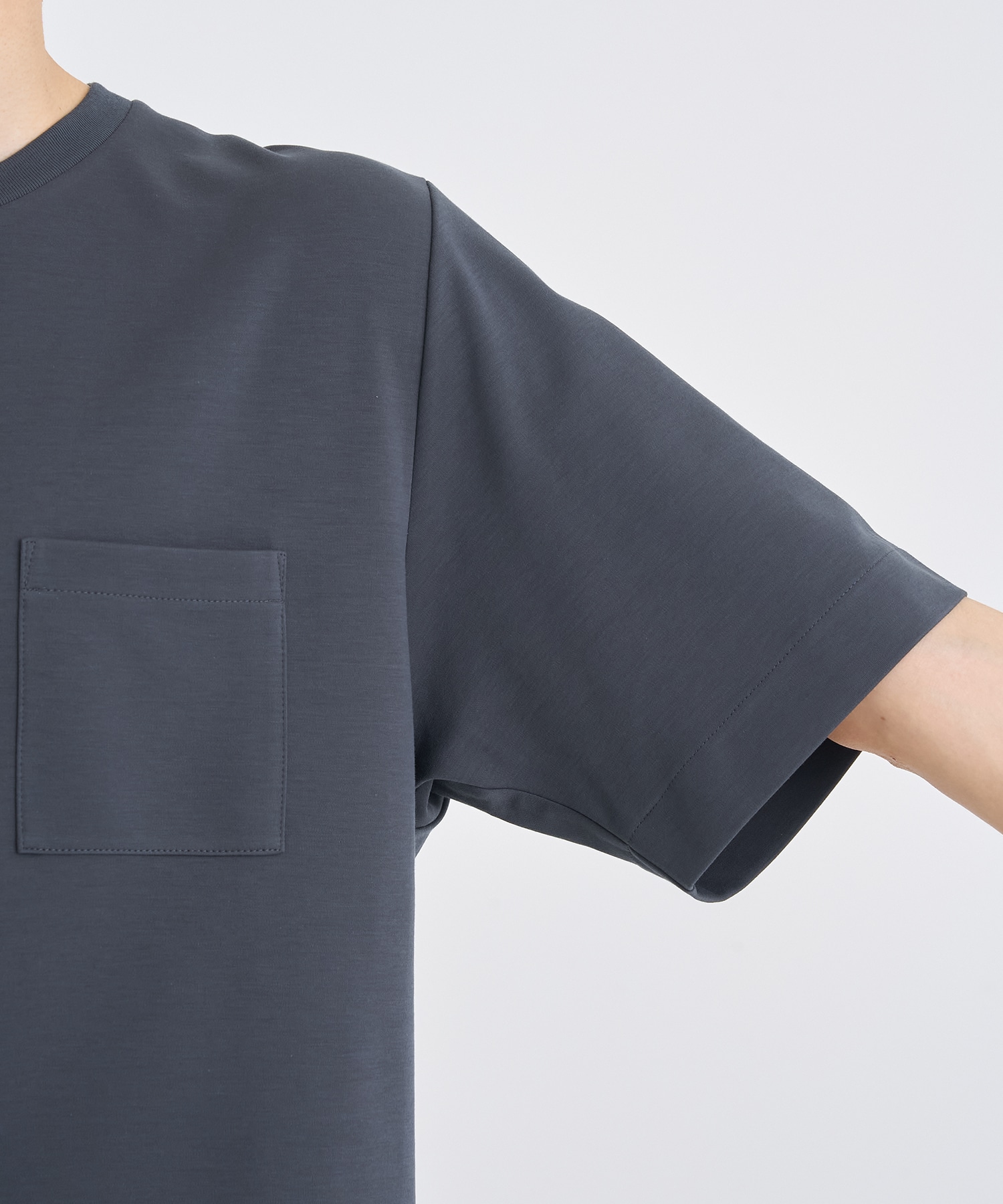別注 RIB SHORT-SLEEVED POCKET T-SHIRT IRENISA
