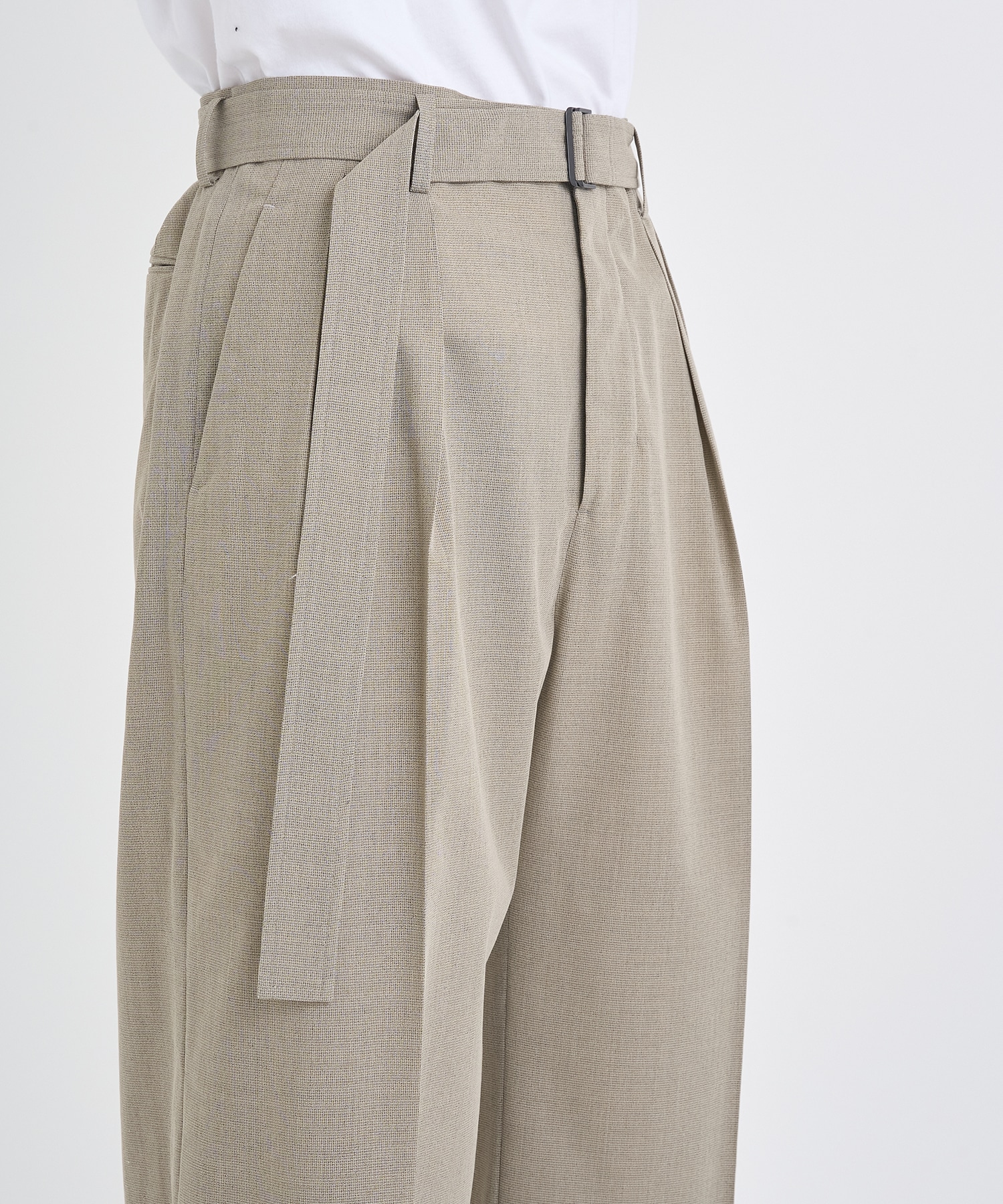 別注 BELTED BAGGY TROUSERS IRENISA