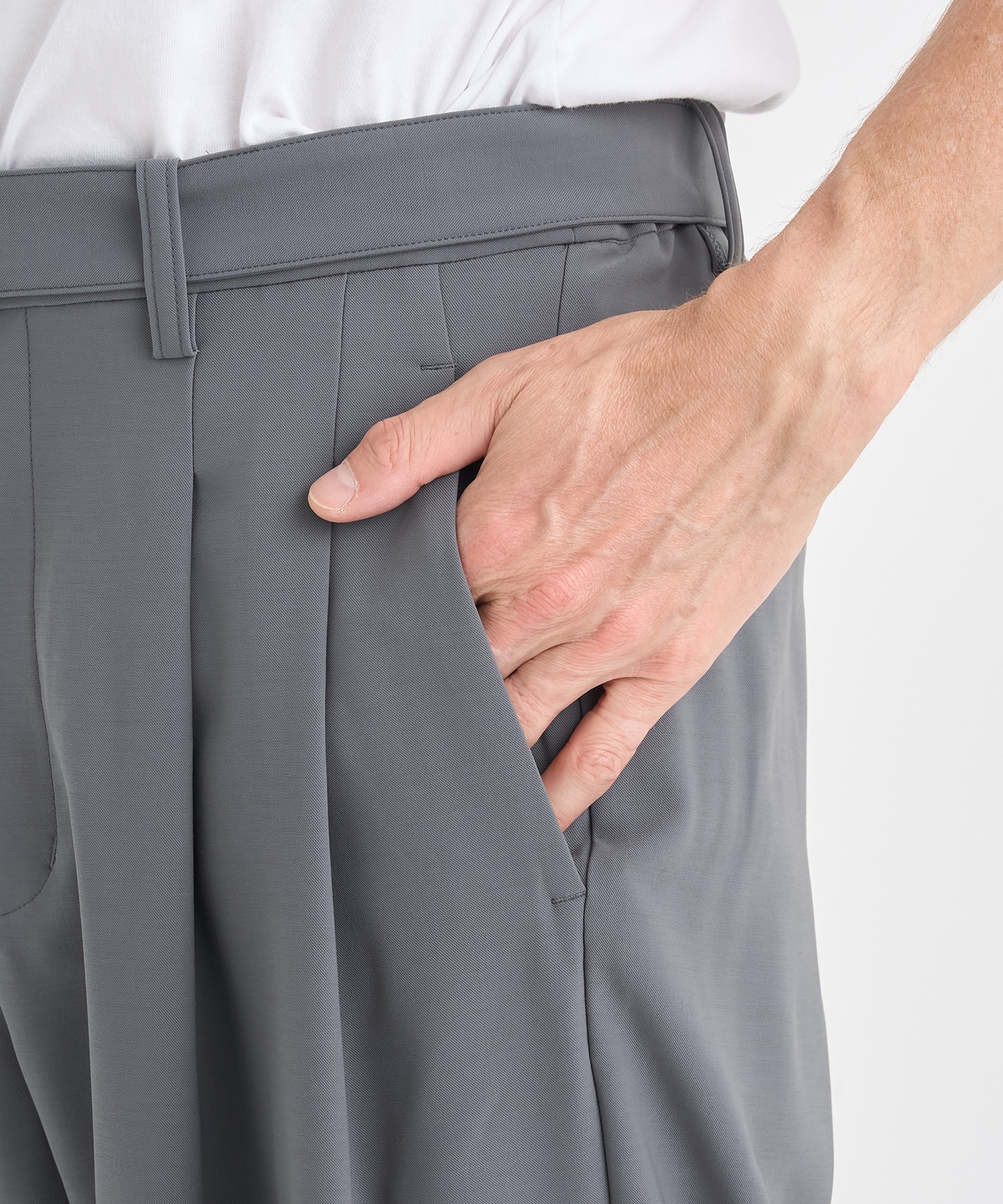 別注 PE CONPACT TWILL BELTED PANTS ATTACHMENT