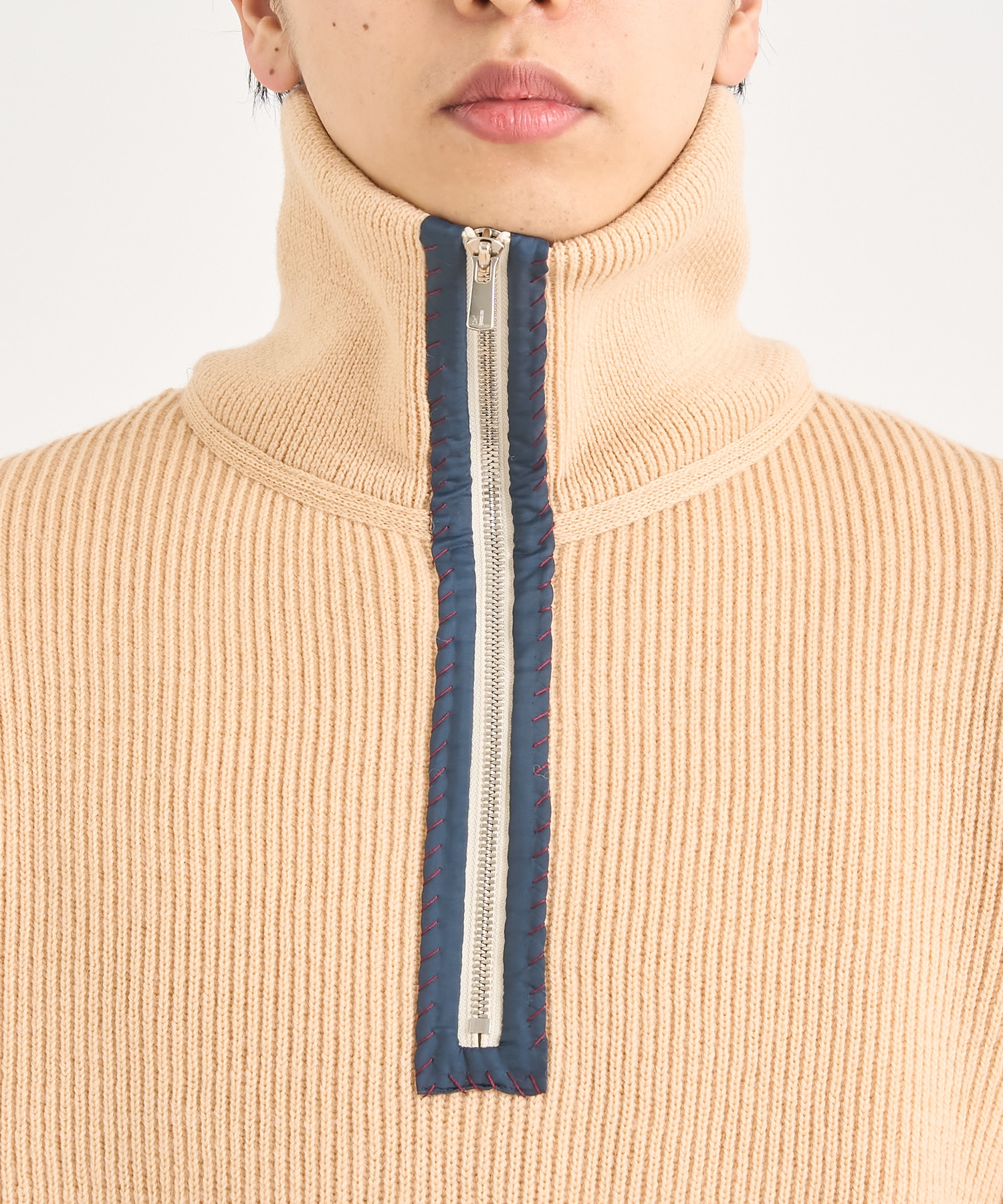 25WCM-N07305 HALF ZIP KNIT kolor