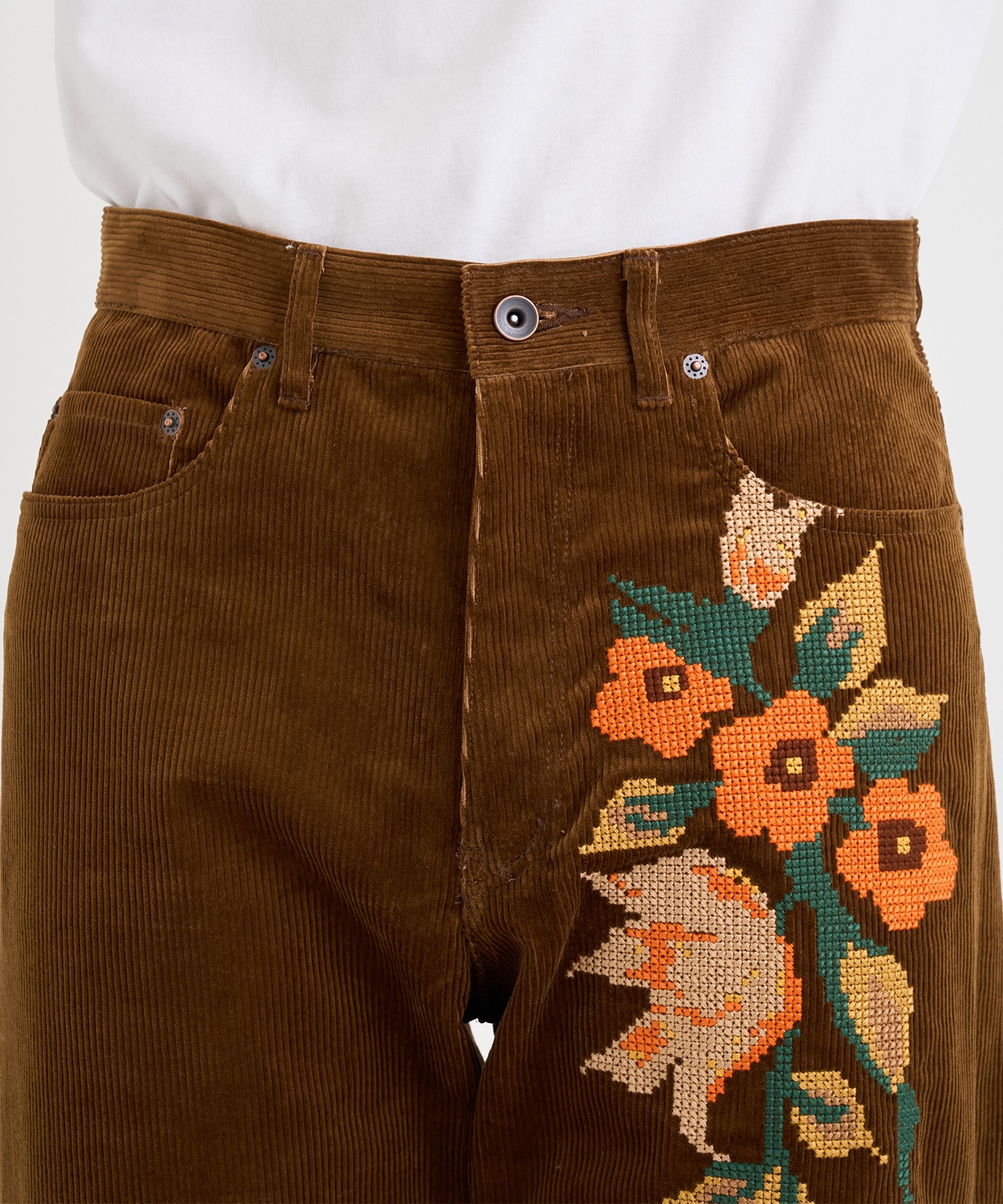 パンツ KHOKI 25AW Embroidery-design pants Embroidery-design pants | KHOKI