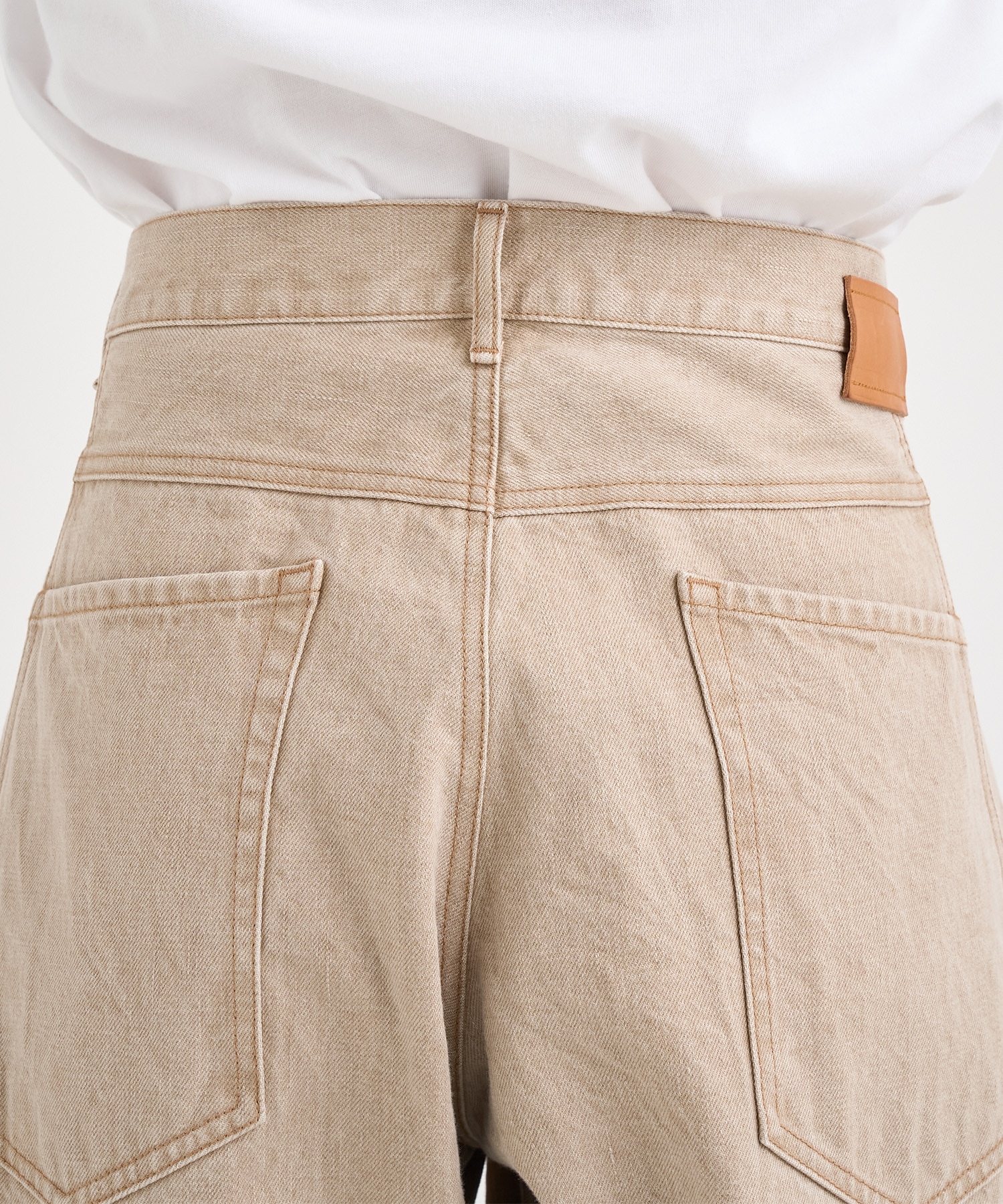 3D cutting denim pants 