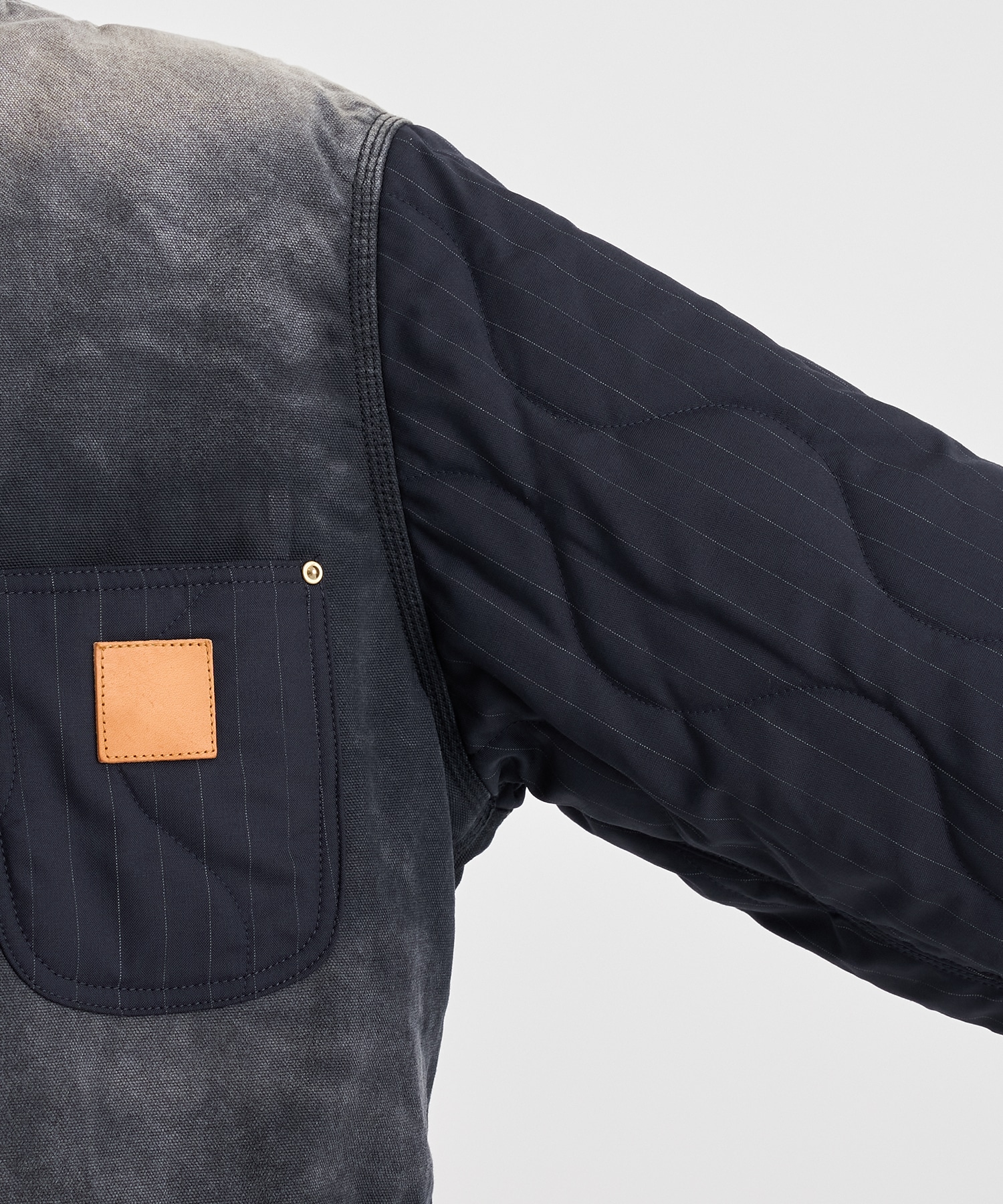 Vintage-effect work coat KHOKI