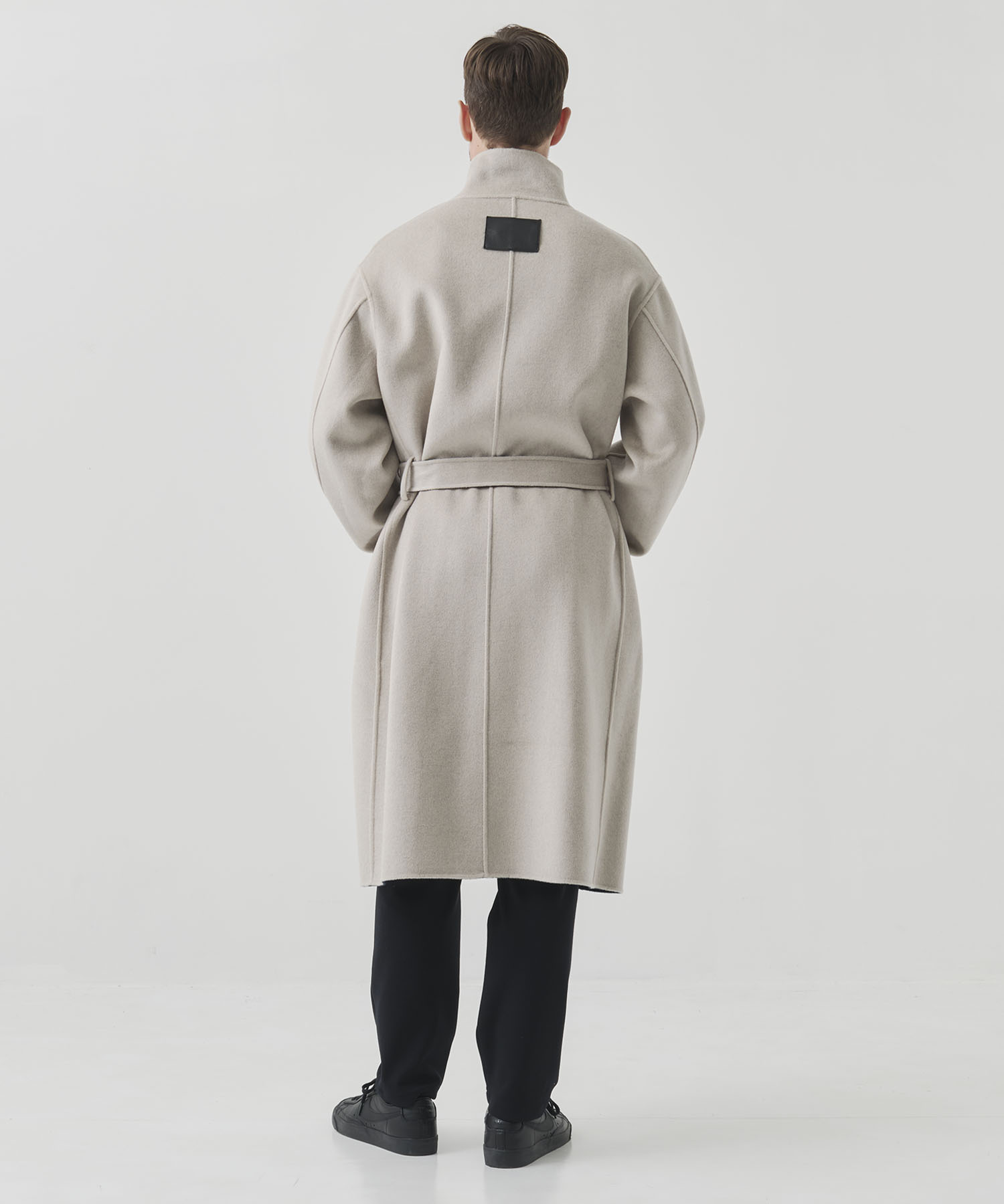 CASHMERE/SILK/WOOL STAND OVER COAT CASHMERE CASHMERE