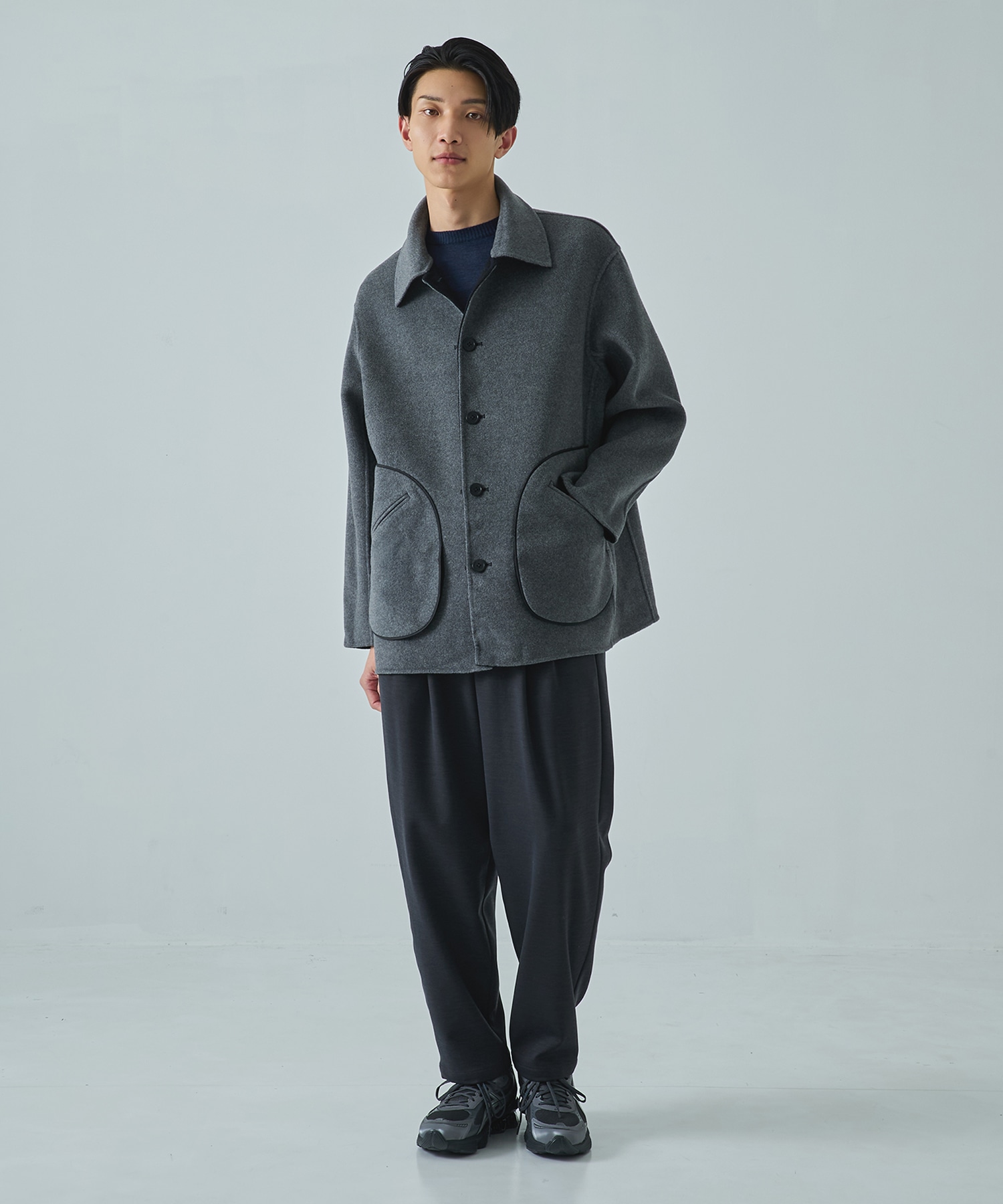 CASHMERE/SILK/WOOL SHORT COAT CASHMERE CASHMERE