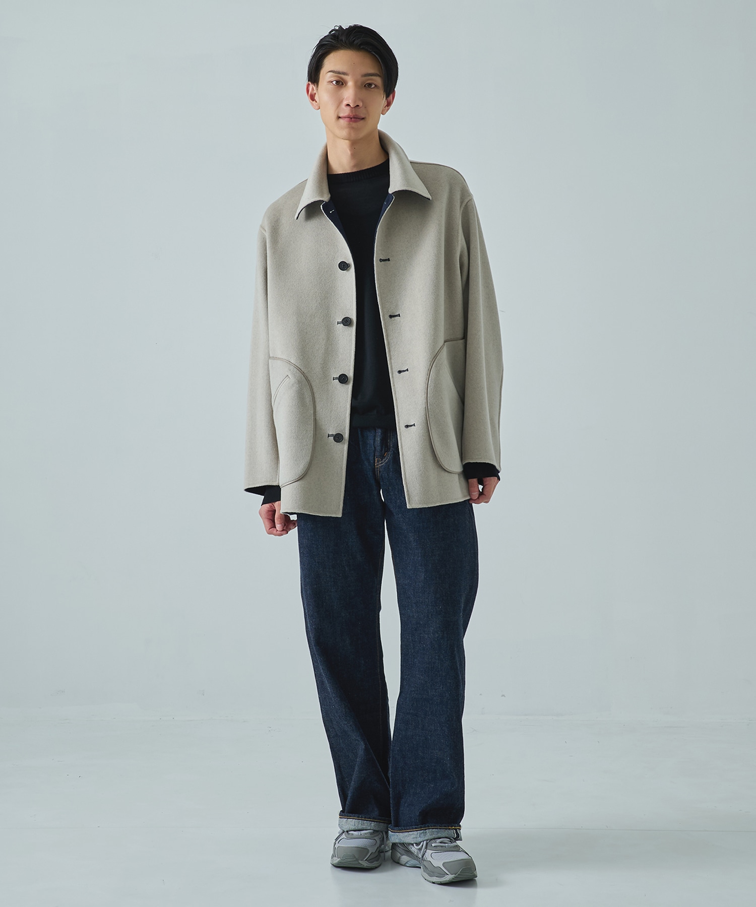 CASHMERE/SILK/WOOL SHORT COAT CASHMERE CASHMERE