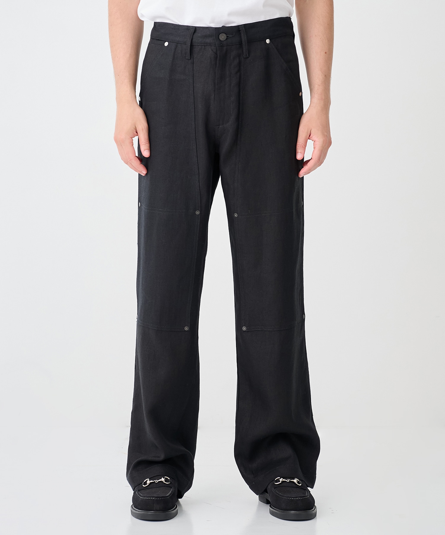 別注NEW CLASSIC WORK JEANS BLACK LINEN TANAKA