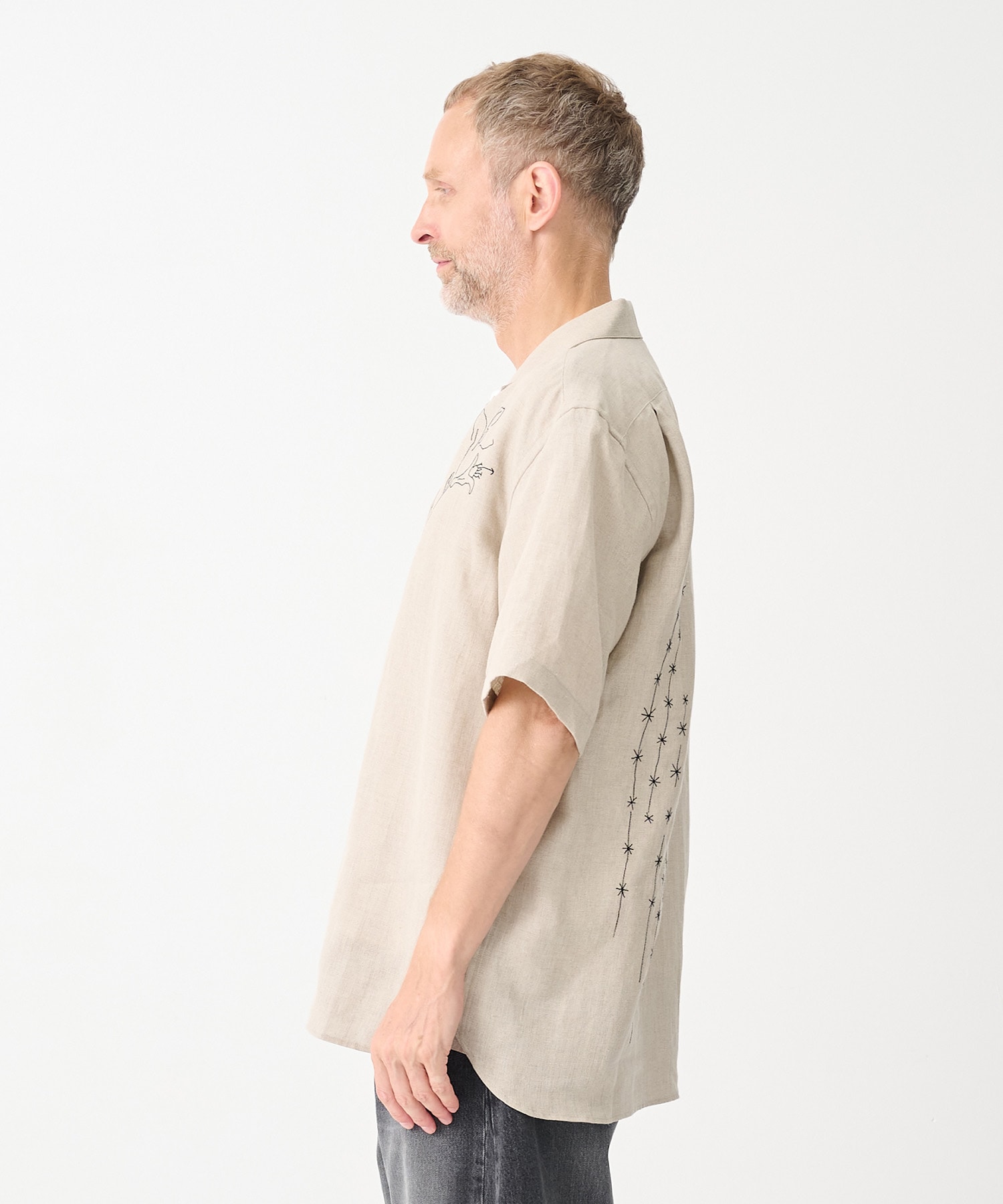 別注THE SS SHIRT LINEN EMBROIDERY TANAKA