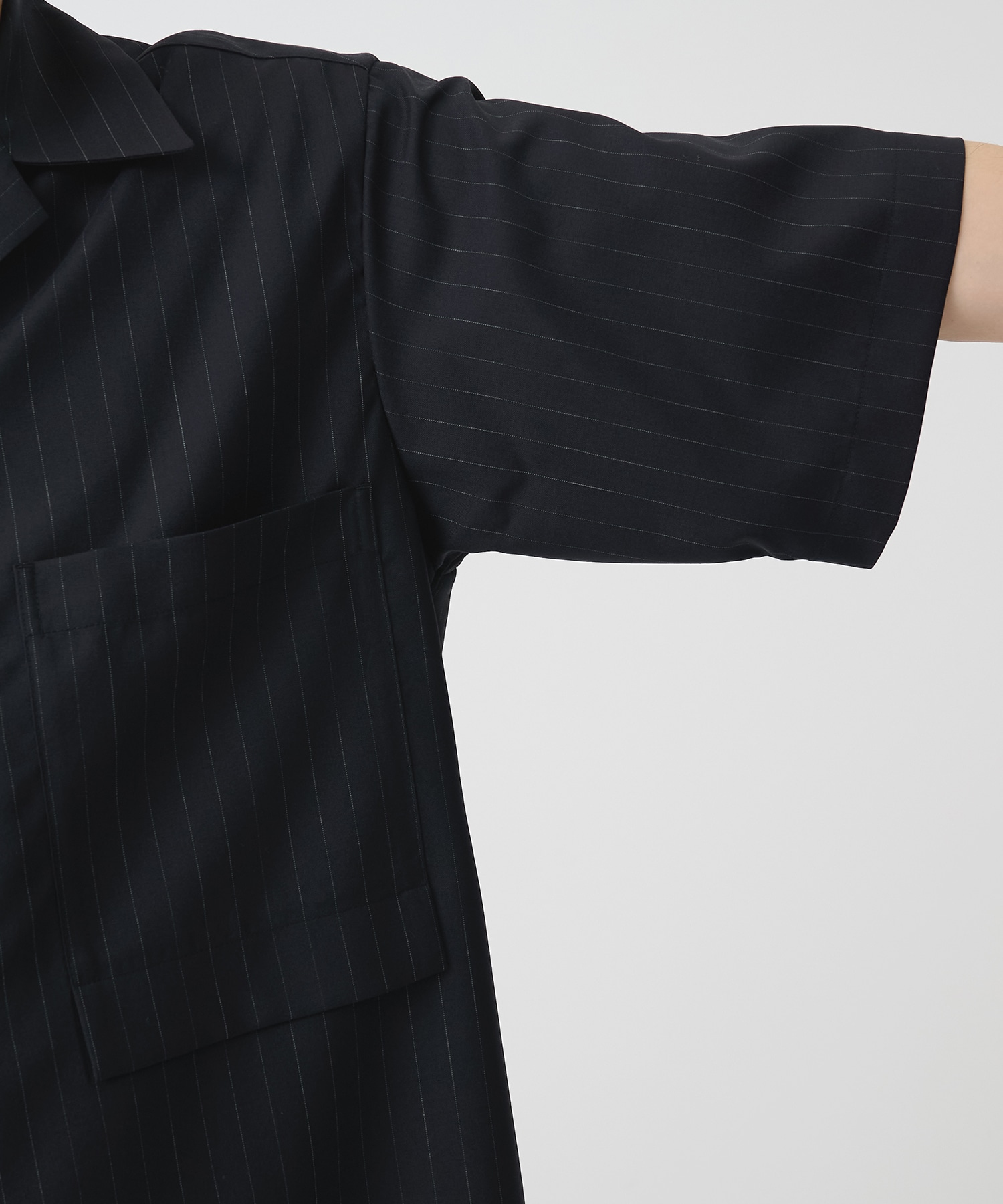 【ウジョーオム】別注Wide Set Open Collar BOX Shirt UJOH HOMME