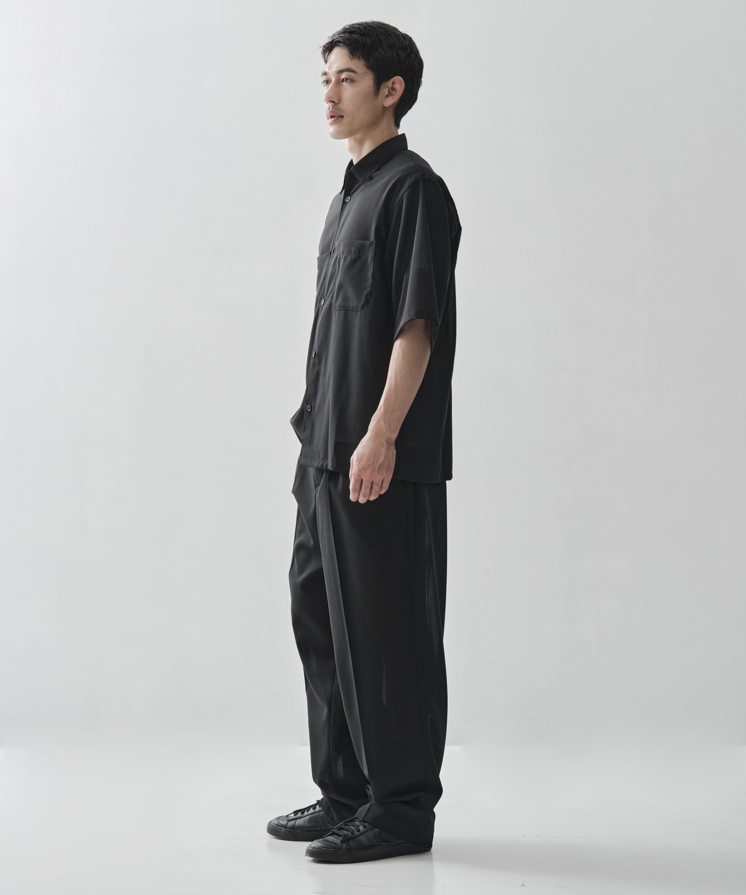 別注TWIST WOOL GAUZE SHORT SLEEVE SHIRT ATON