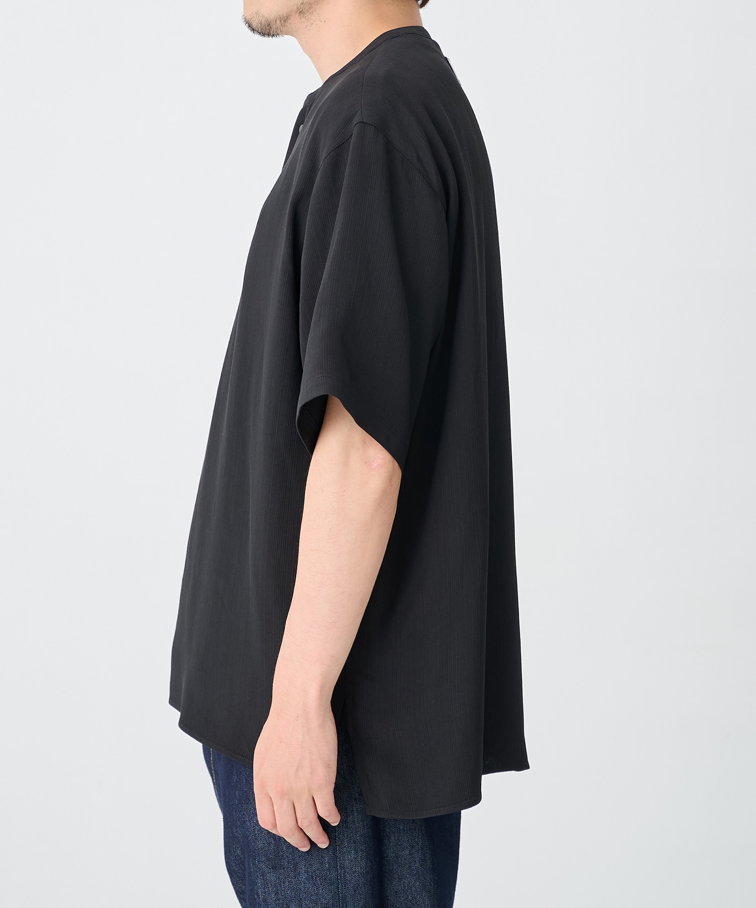SILK α Pleats Henly S/S TEE SILK α