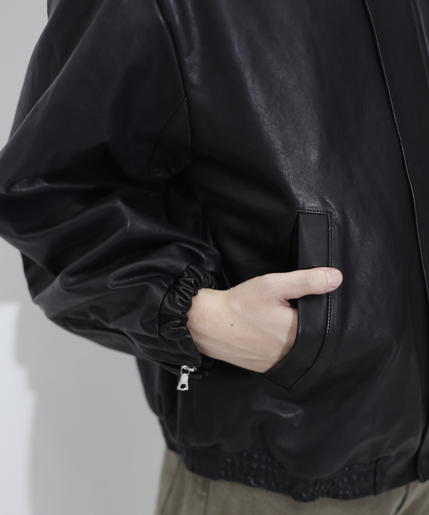 【シュタイン】ST.1549 MOUTON COLLAR CALF ZIP JACKET ssstein