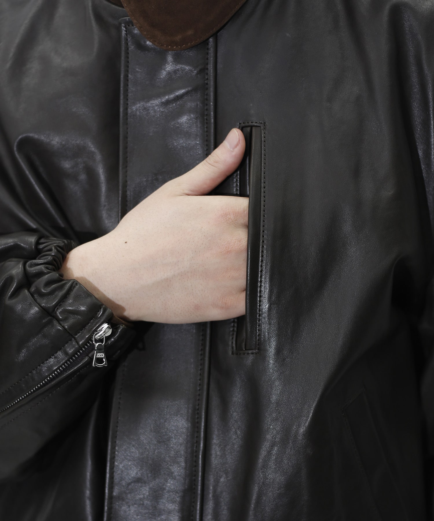 【シュタイン】ST.1549 MOUTON COLLAR CALF ZIP JACKET ssstein