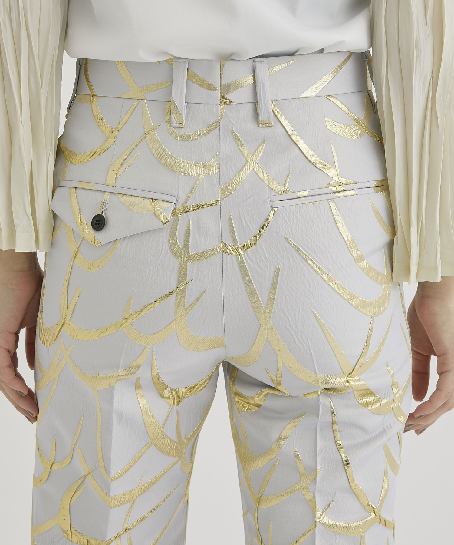 Polyester jacquard pants TOGA