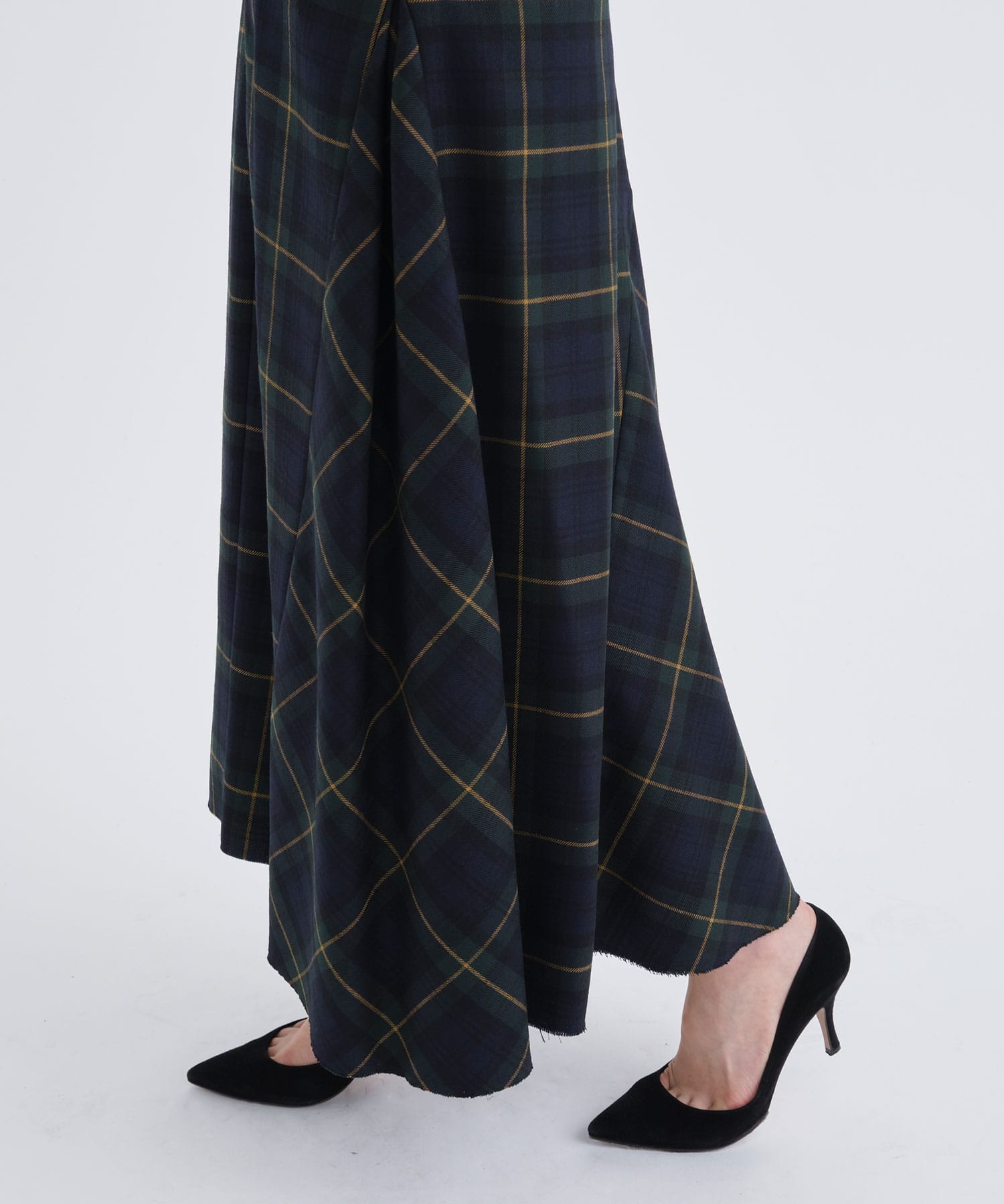 5POCKET LONG SK REMAKE TARTAN(0 NAVY): MADISONBLUE: WOMEN｜THE