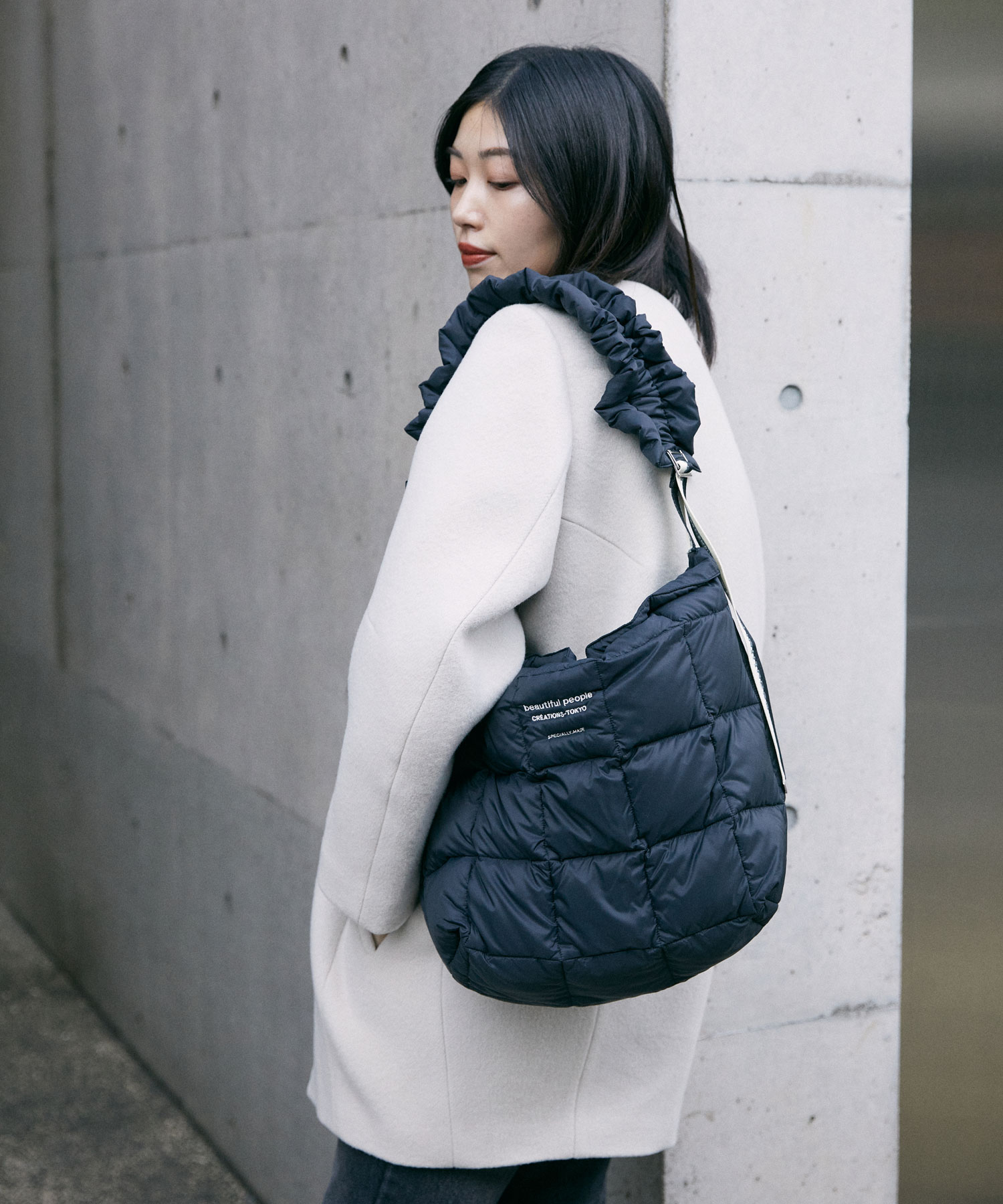 beautiful people×THE TOKYO nylon shoulder bag(FREE ECRU ...
