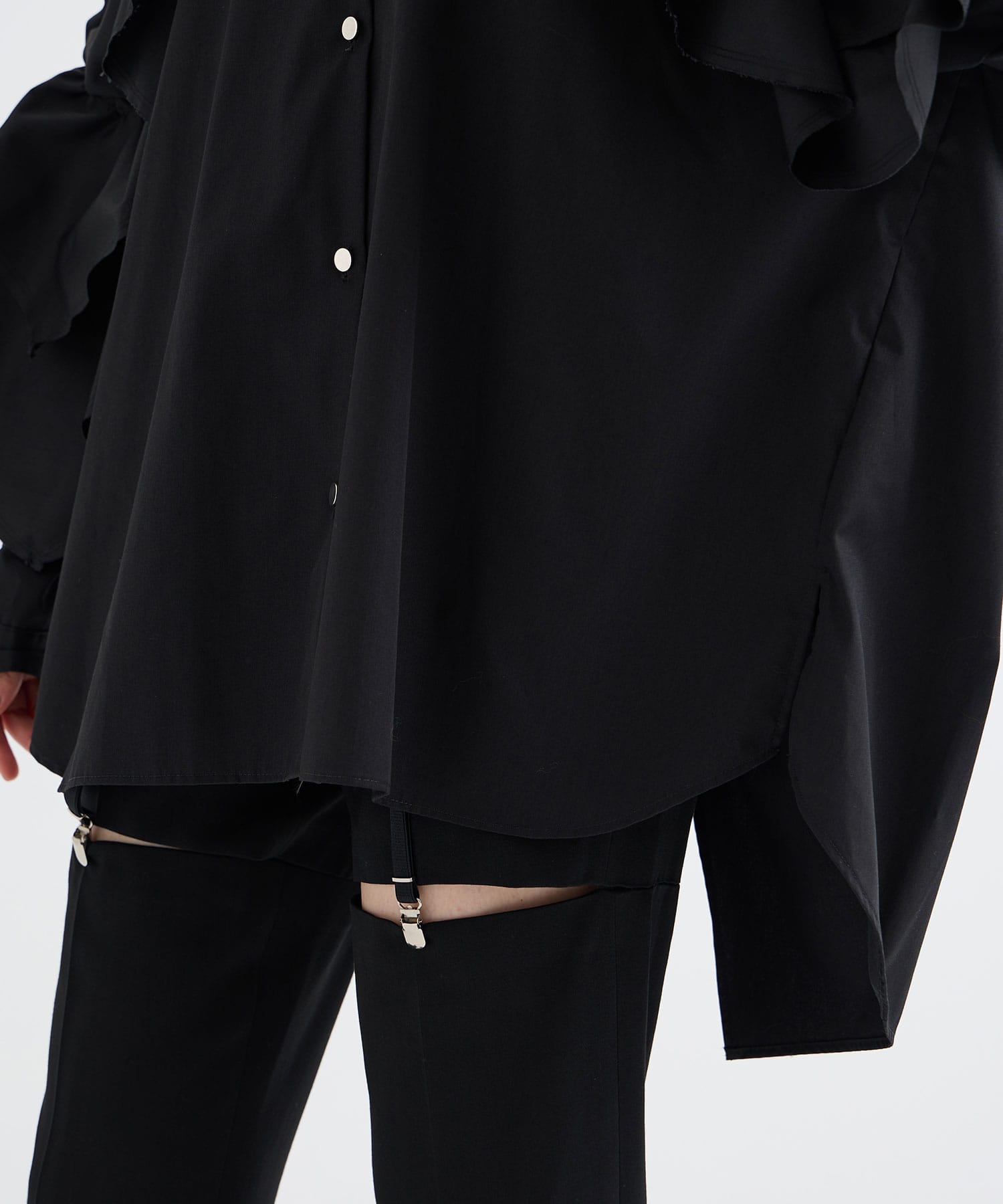 exaggrating shoulder oversized evening blouse GURTWEIN