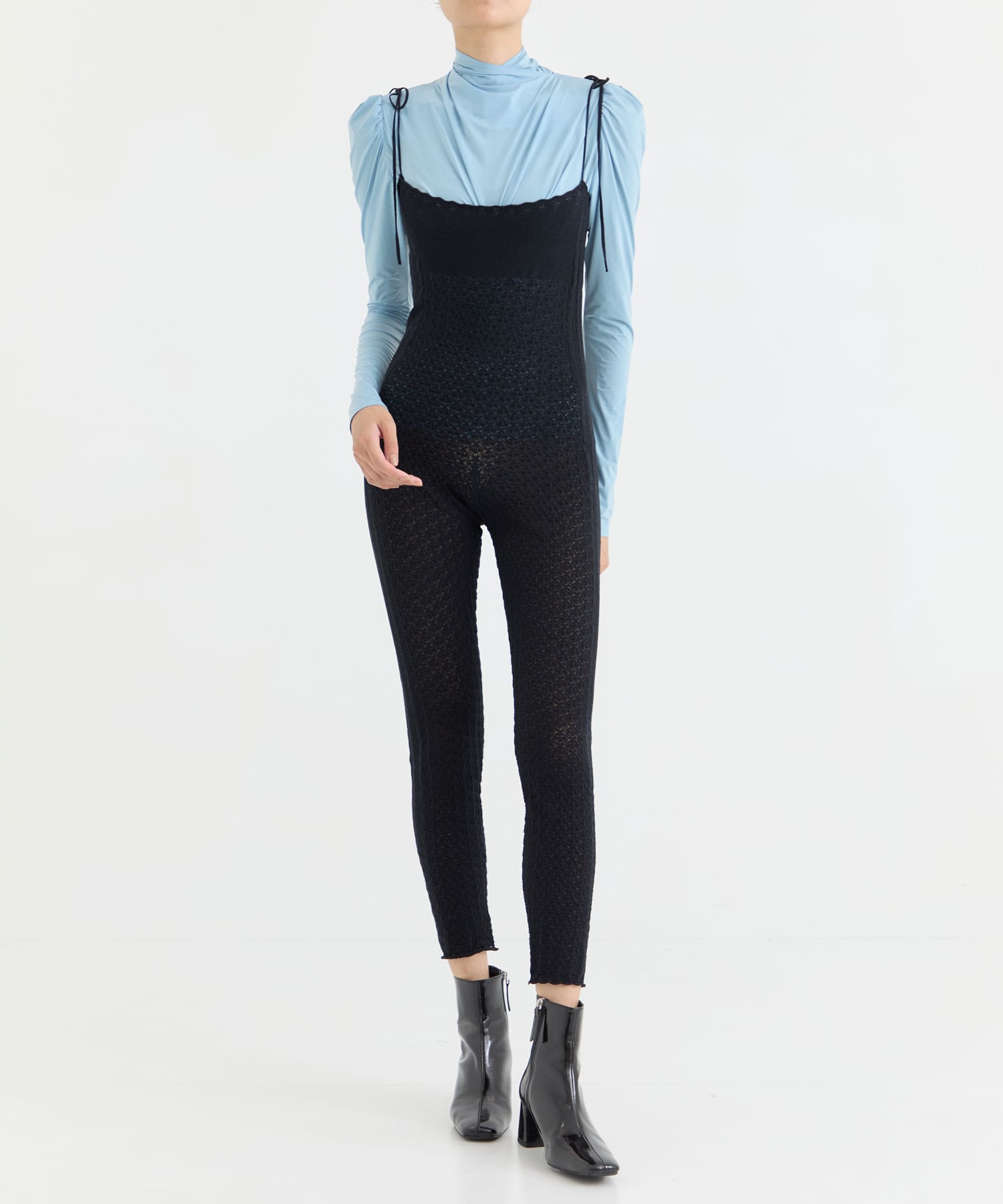 STRECH JERSEY DRAPED BLOUSE FETICO