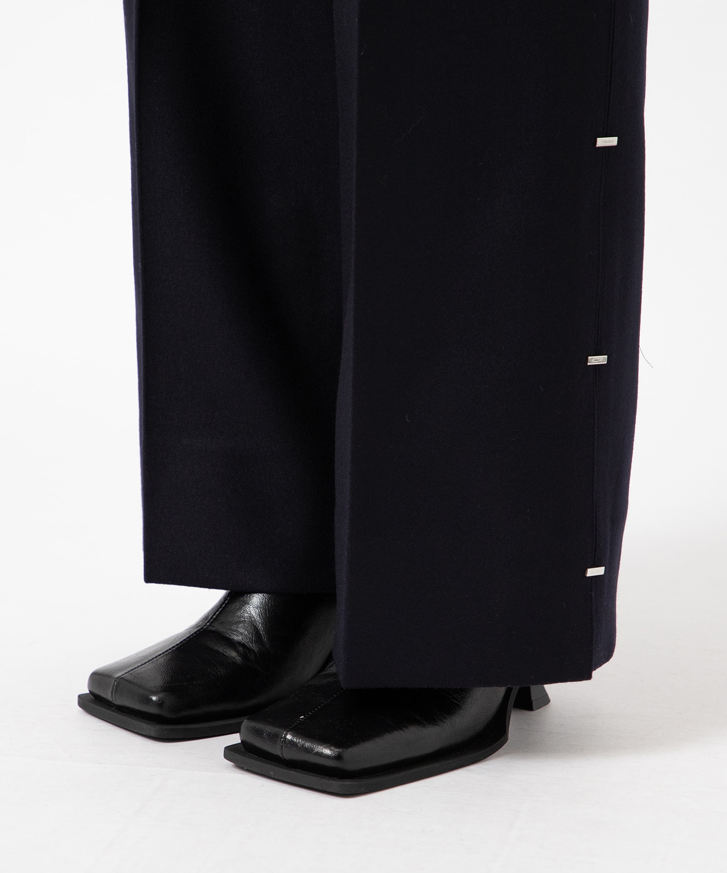 MELTON METAL LINE WIDE TROUSERS JOHN LAWRENCE SULLIVAN