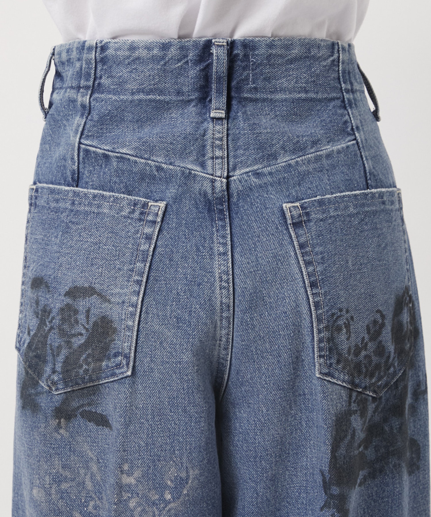 THE JEAN TROUSERS BLUE PAISLEY TANAKA