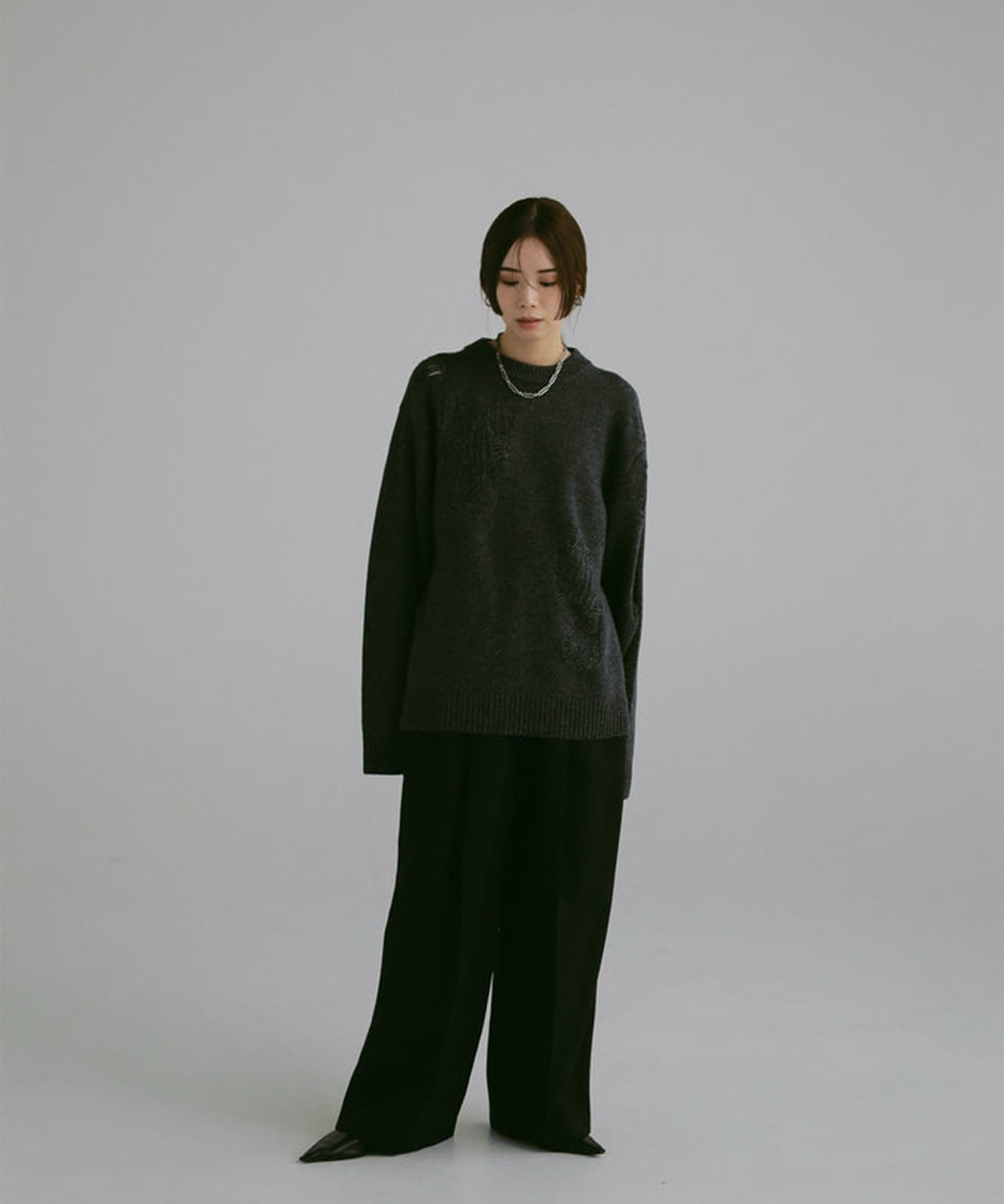 embroidery knit pullover Louren