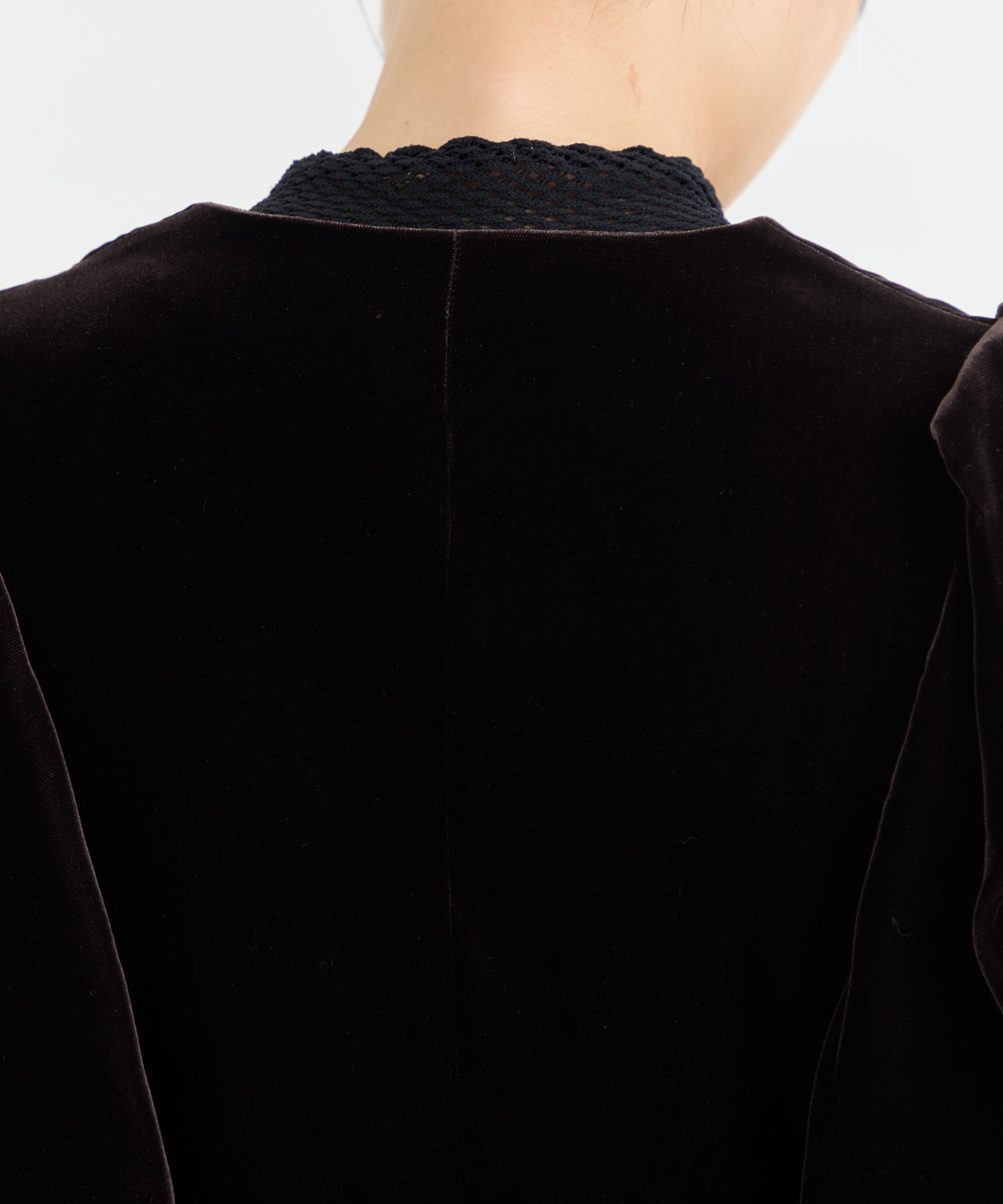 VELVET FRILL SHOULDER JACKET FETICO