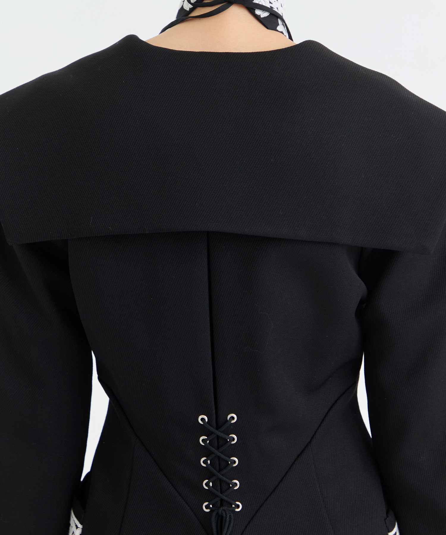 WOOL GABARDINE EMBROIDERED JACKET FETICO