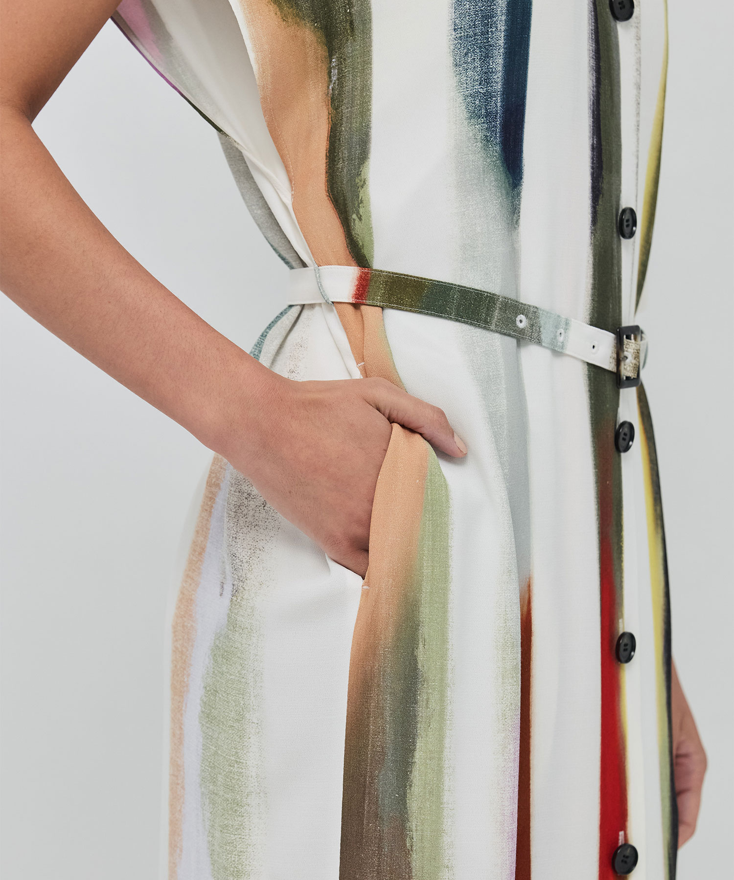 Empty stripe dress WH AKIRANAKA