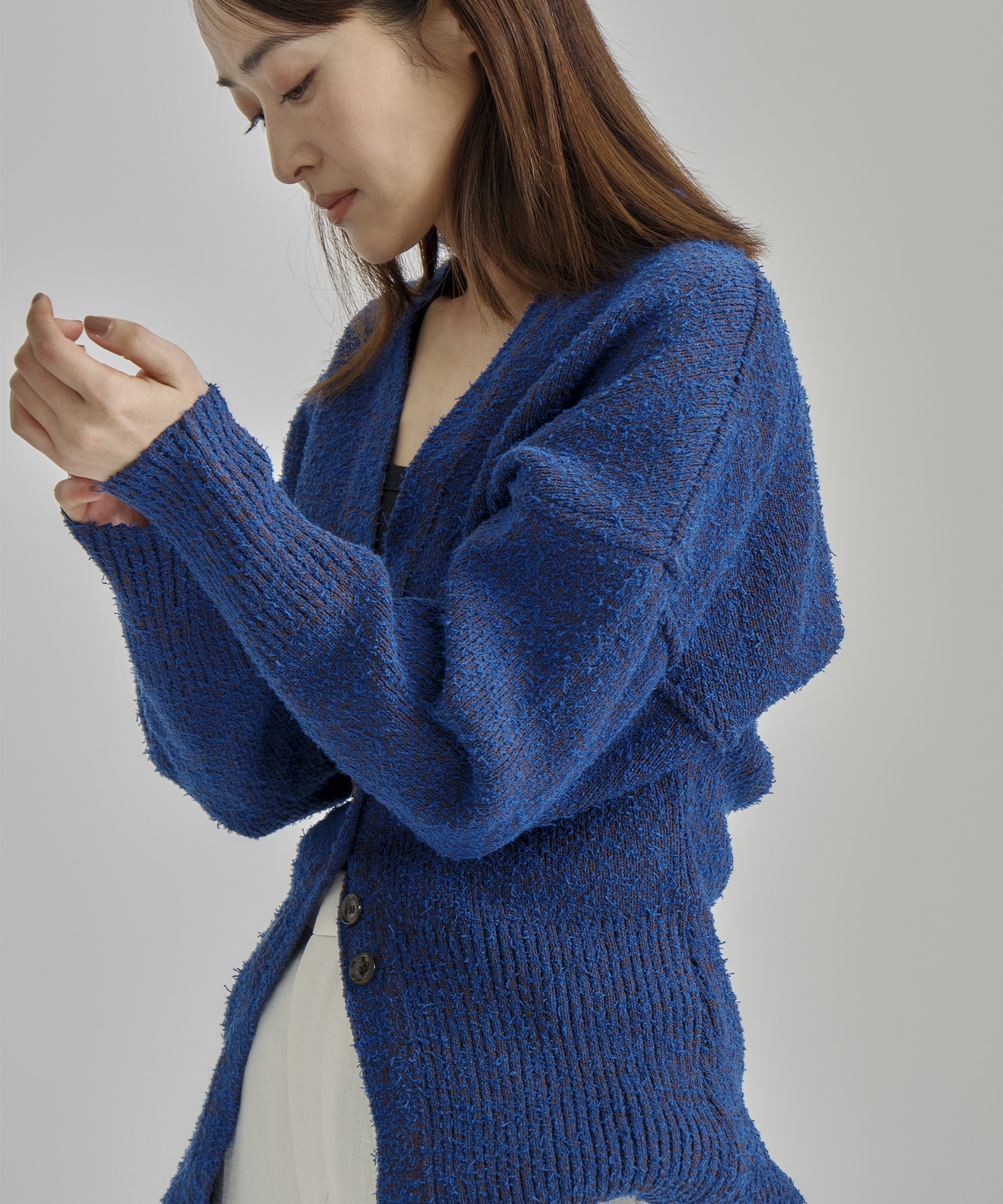 別注 Tweed Like Knit Cardigan AKIRANAKA