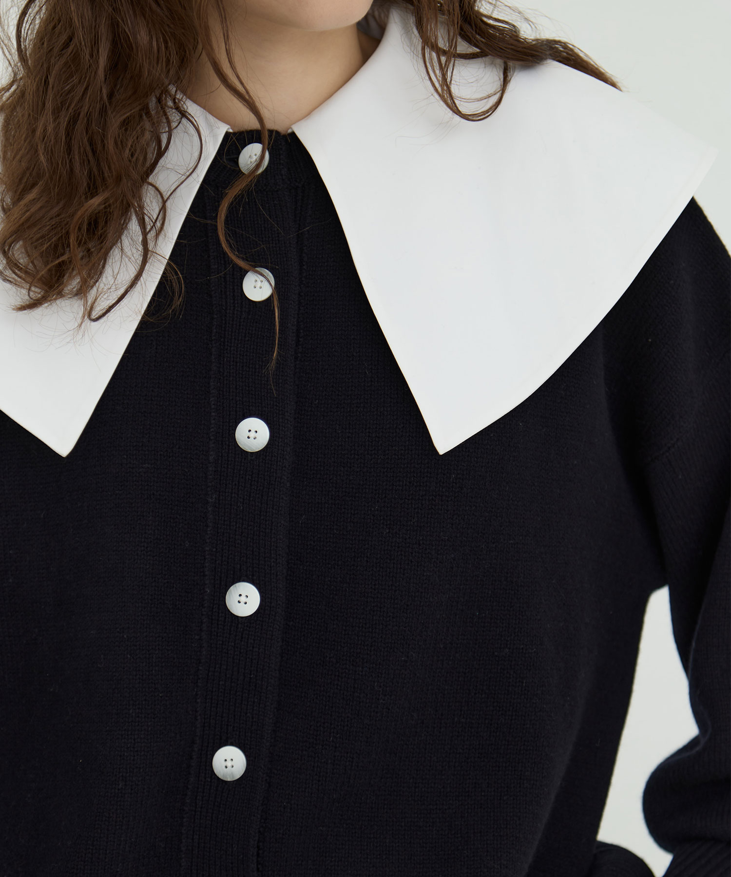 CLASSICAL COLLAR CARDIGAN ENFOLD
