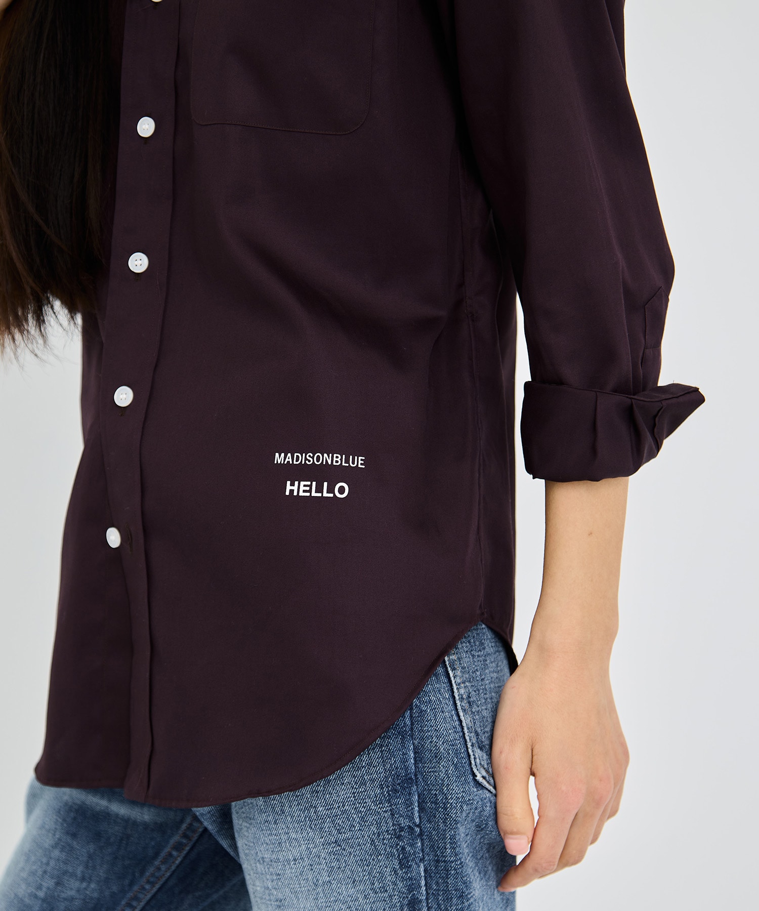 TRANE L/S SHIRT SATIN MADISONBLUE