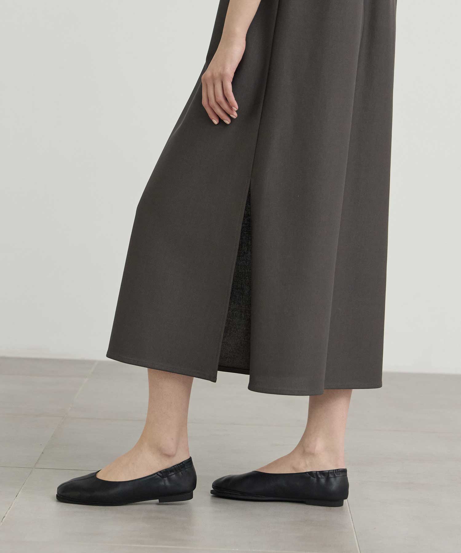 RERACS FRONT TUCK HENLY NECK DRESS THE RERACS