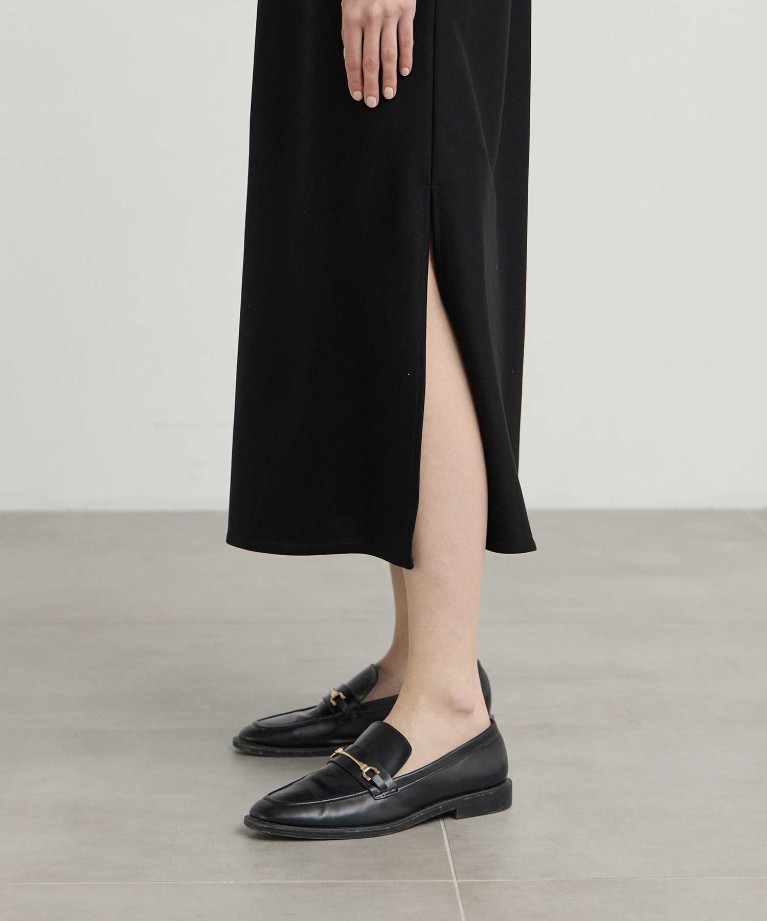 RERACS FRONT TUCK HENLY NECK DRESS THE RERACS