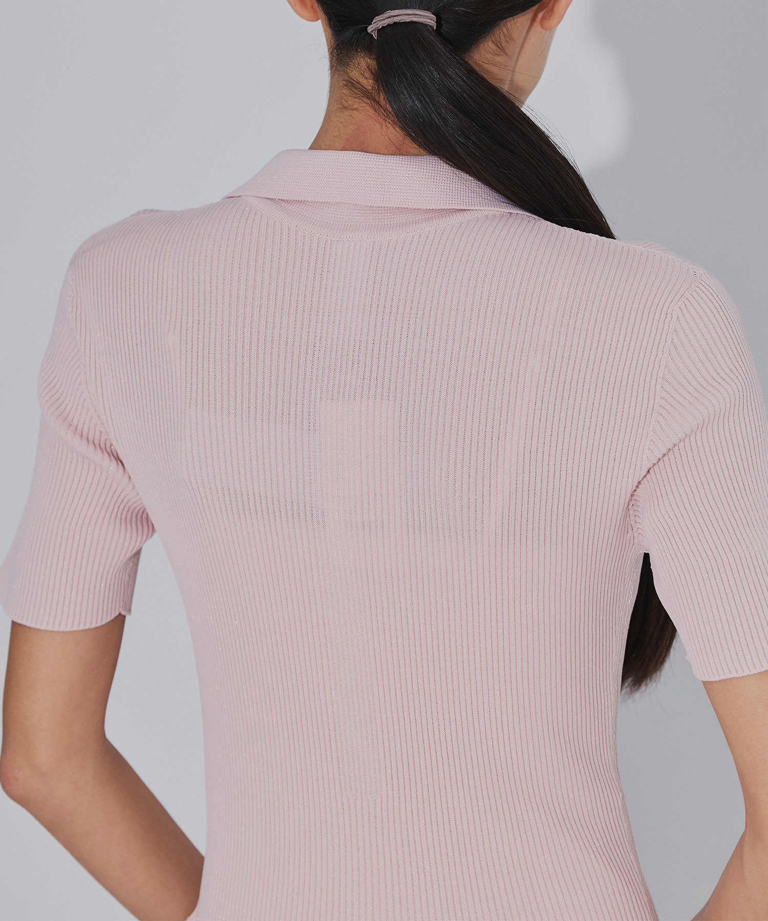 POTTERY GLITTER SHORT SLEEVE POLO DRESS CFCL