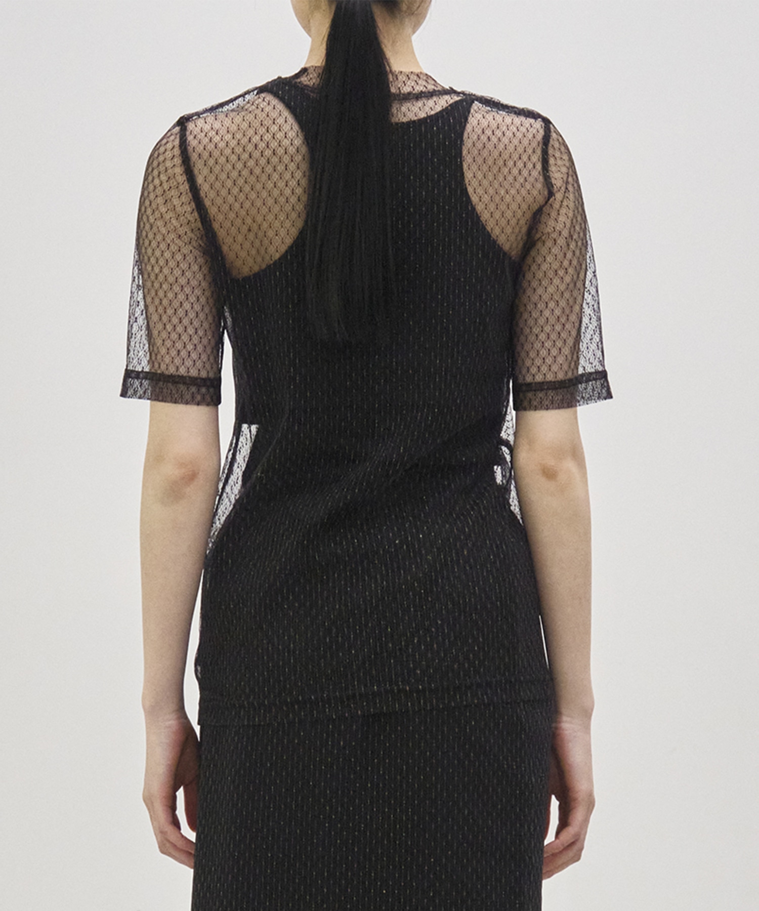 【WEB限定】tulle lace tops Louren