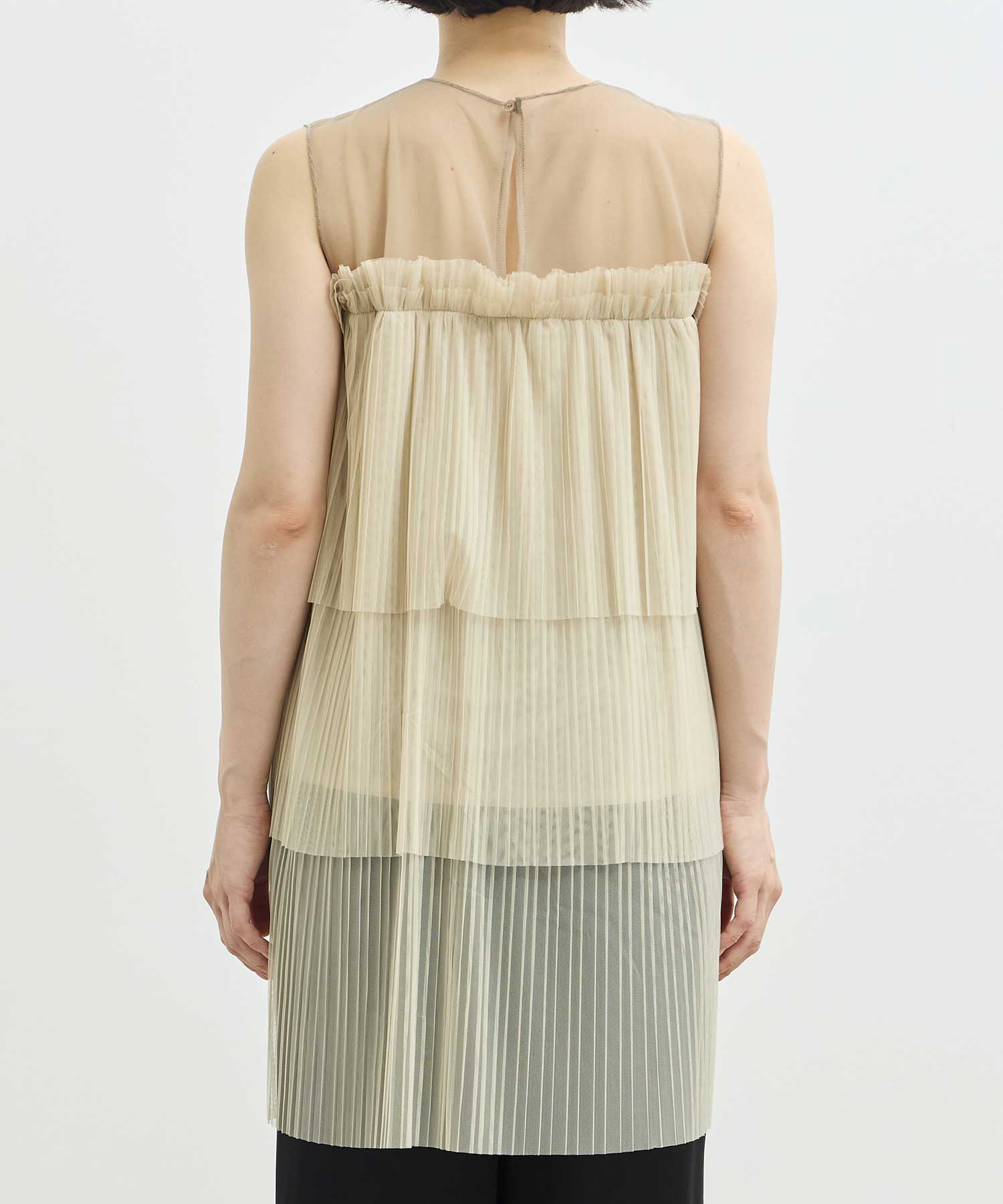 tulle pleats tiered tops Louren