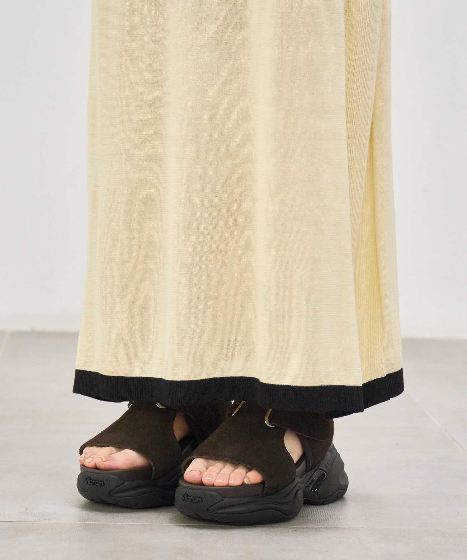別注 Washable Silk Pencil Skirt CINOH