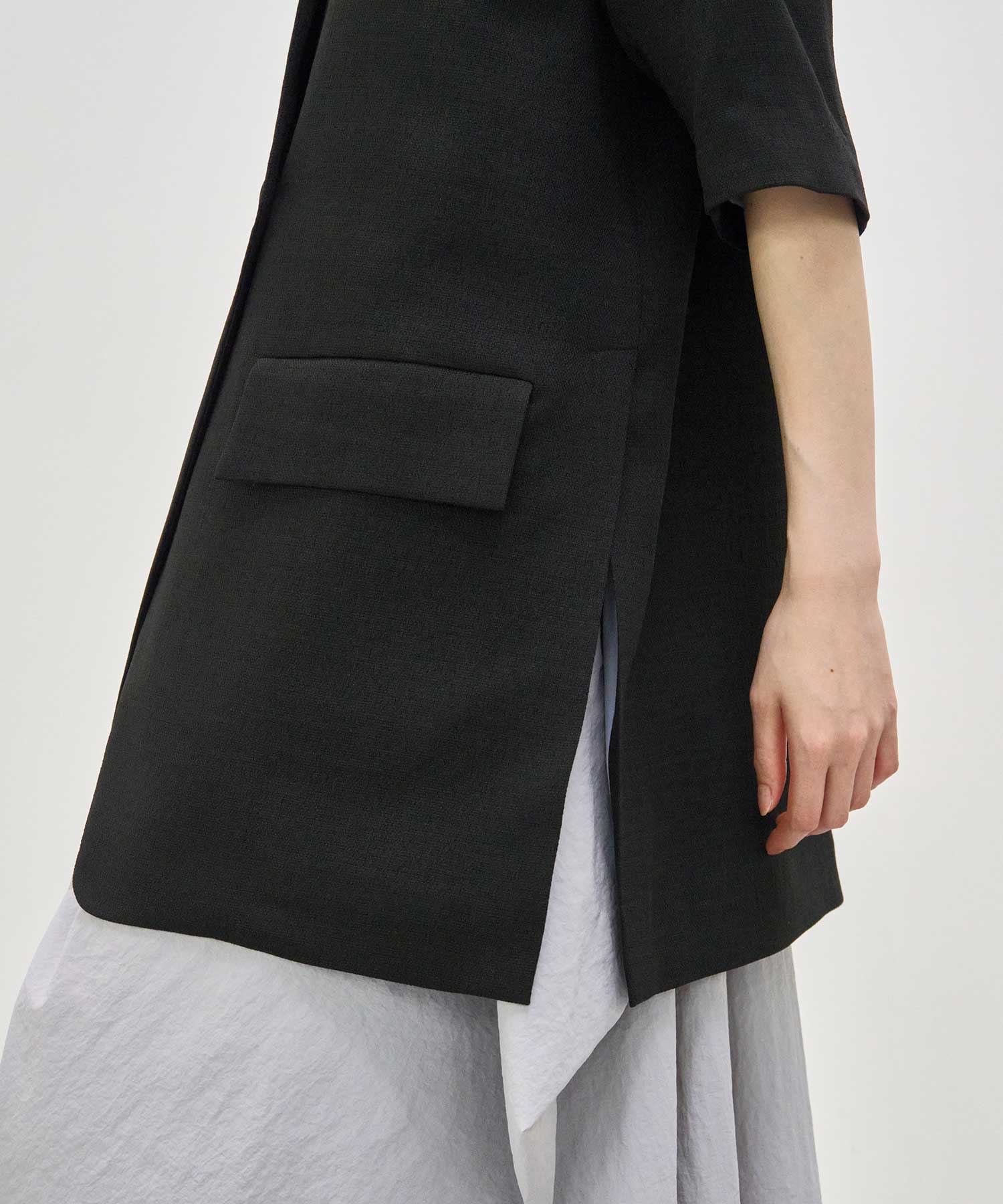 別注 side slit harf sleeve jacket Louren