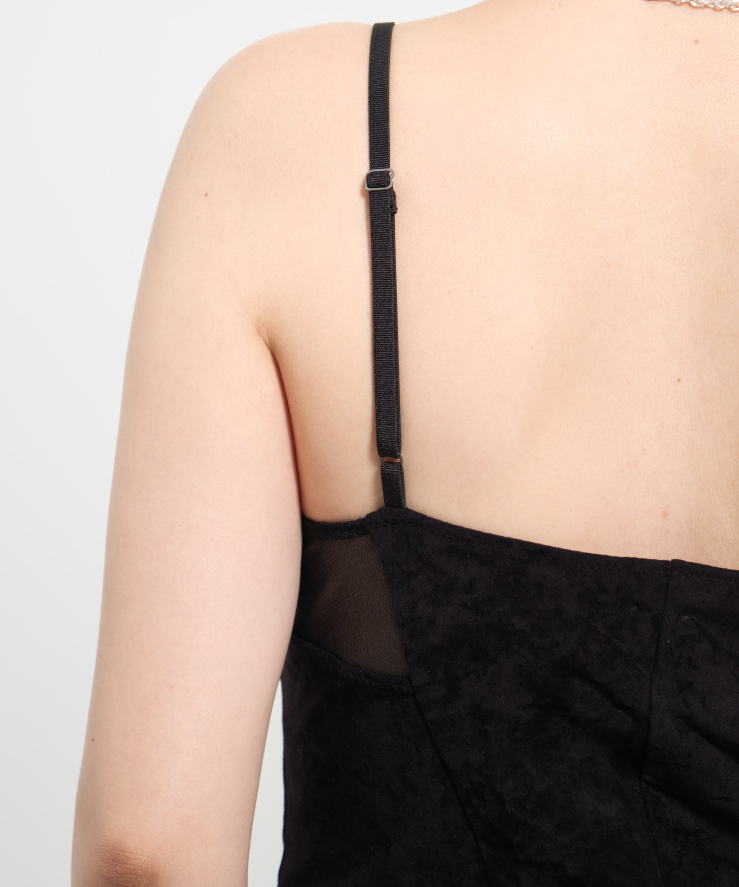 Velour paneled bodysuit FETICO