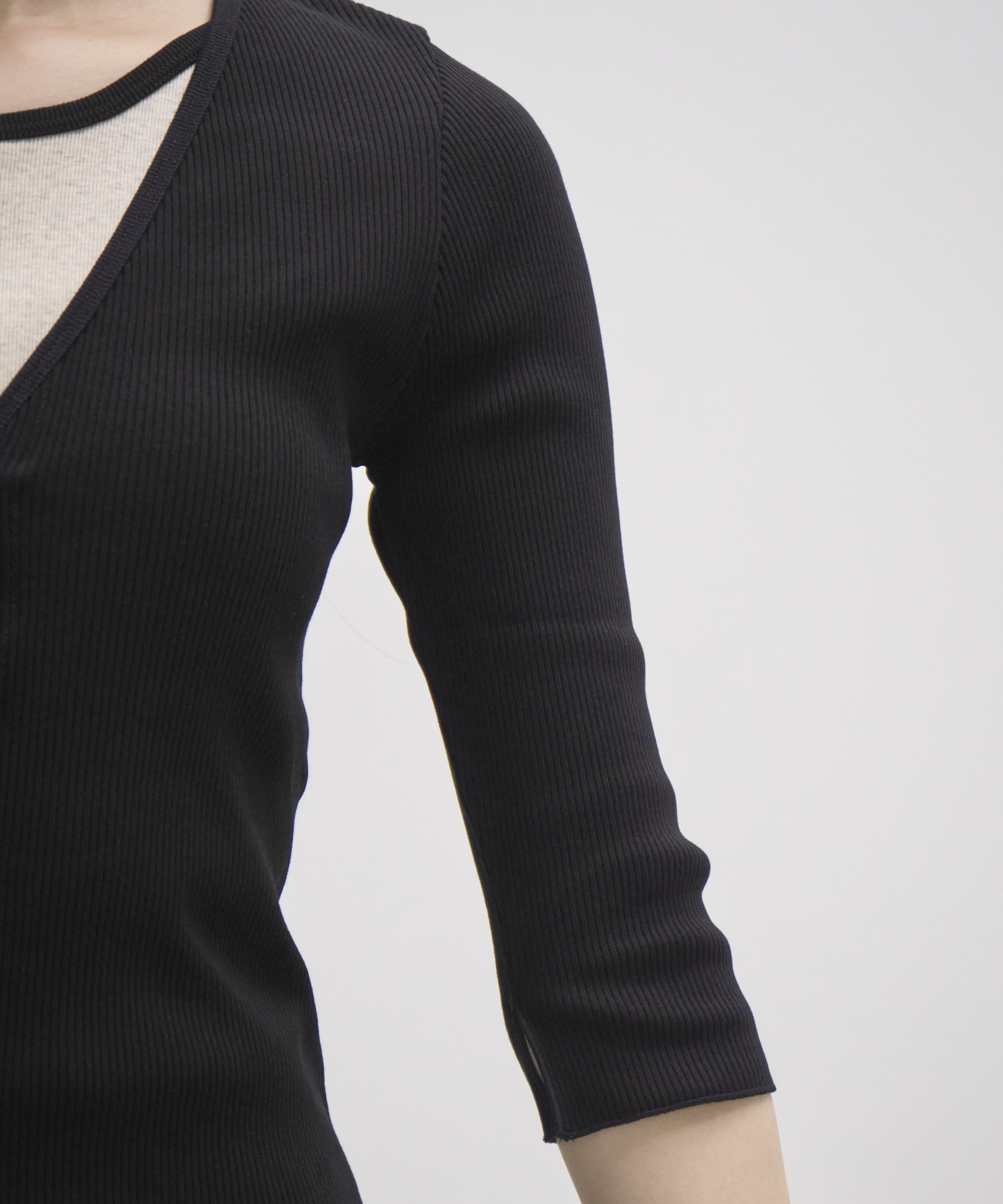 V Neck 3/4 Sleeve Cardigan GOOD PEOPLE GOOD STITCHING GOOD PRODUCT
